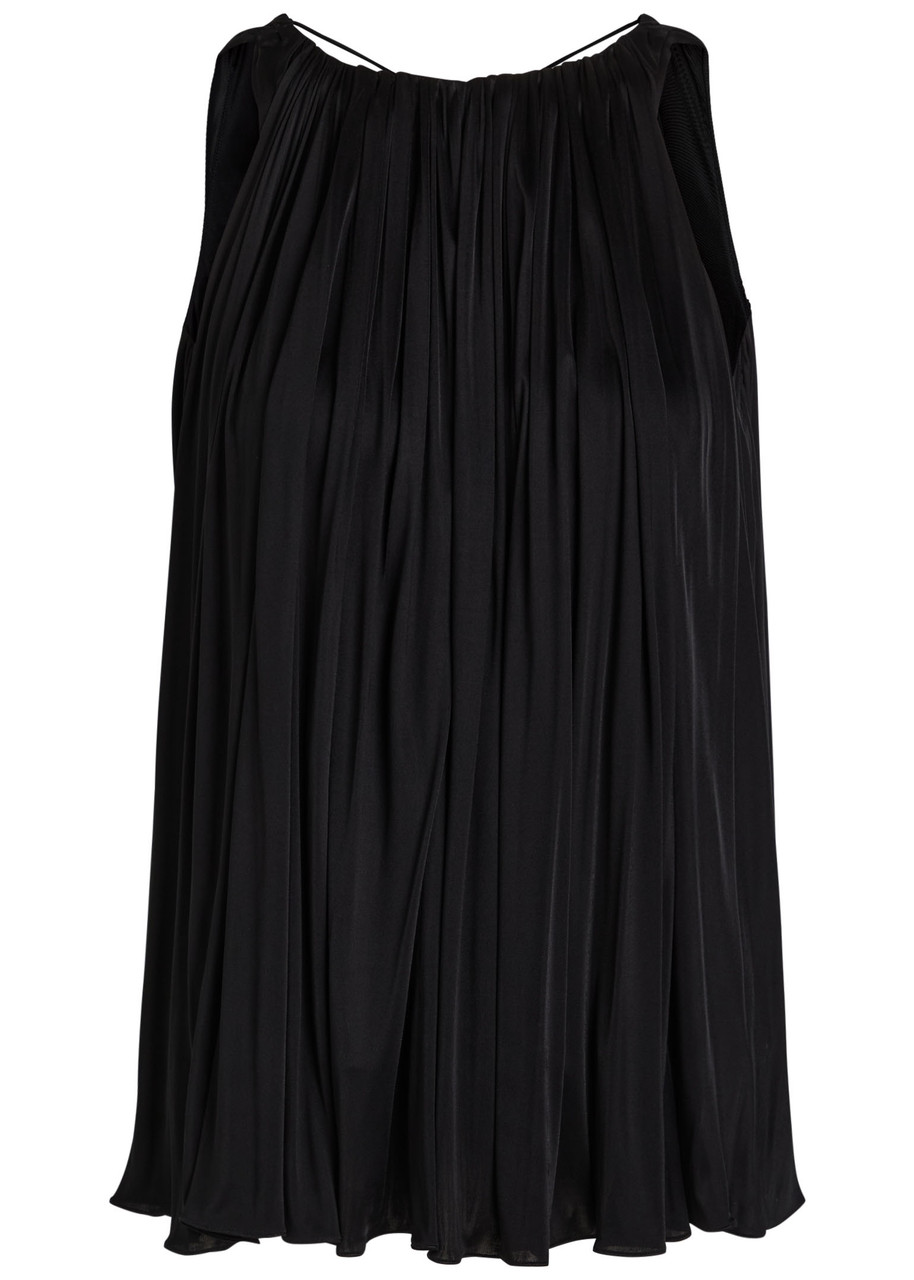 Loewe Halter Ruched Satin top - Black - M