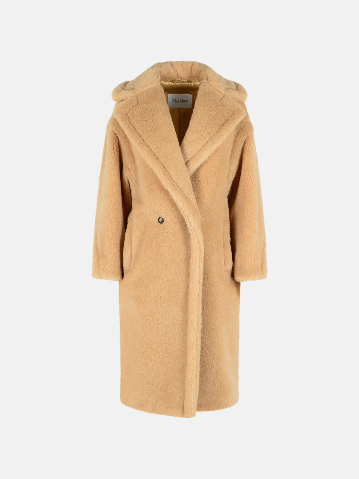 MAX MARA 'Teddy Bear Icon Coat' Beige Alpaca And Wool Coat