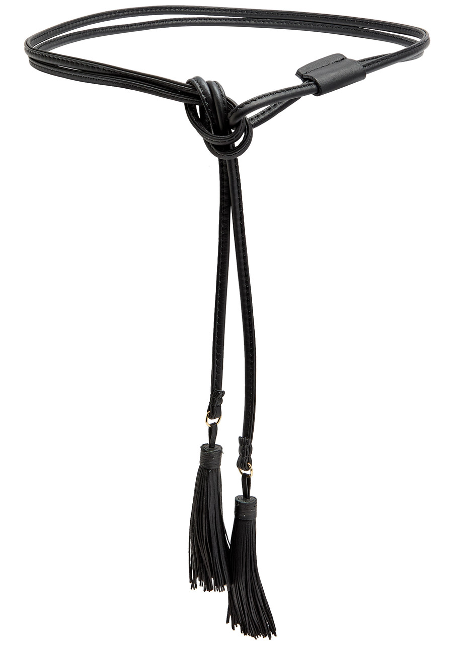 Andersons Belts Tassel-embellished Leather Belt - Black - M