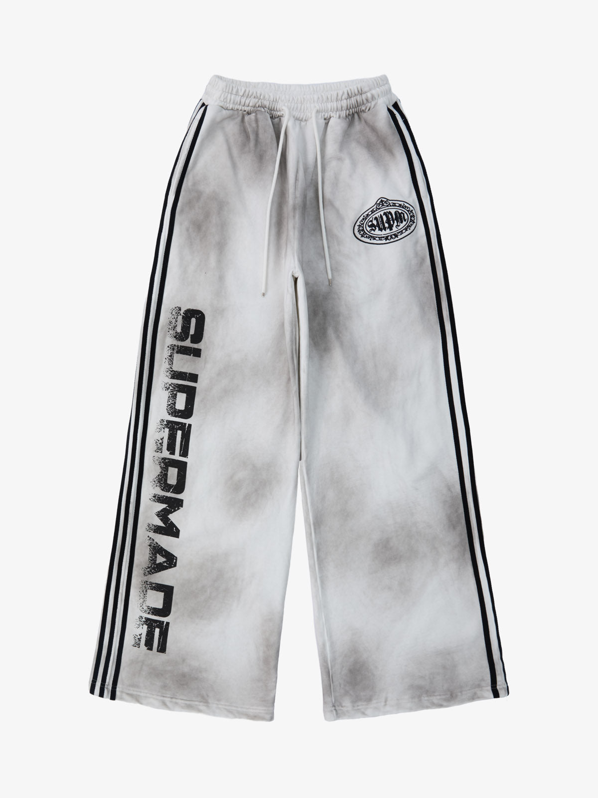 Supermade Vintage Distressed NO. Stand Collar Tracksuit - - White S Pant