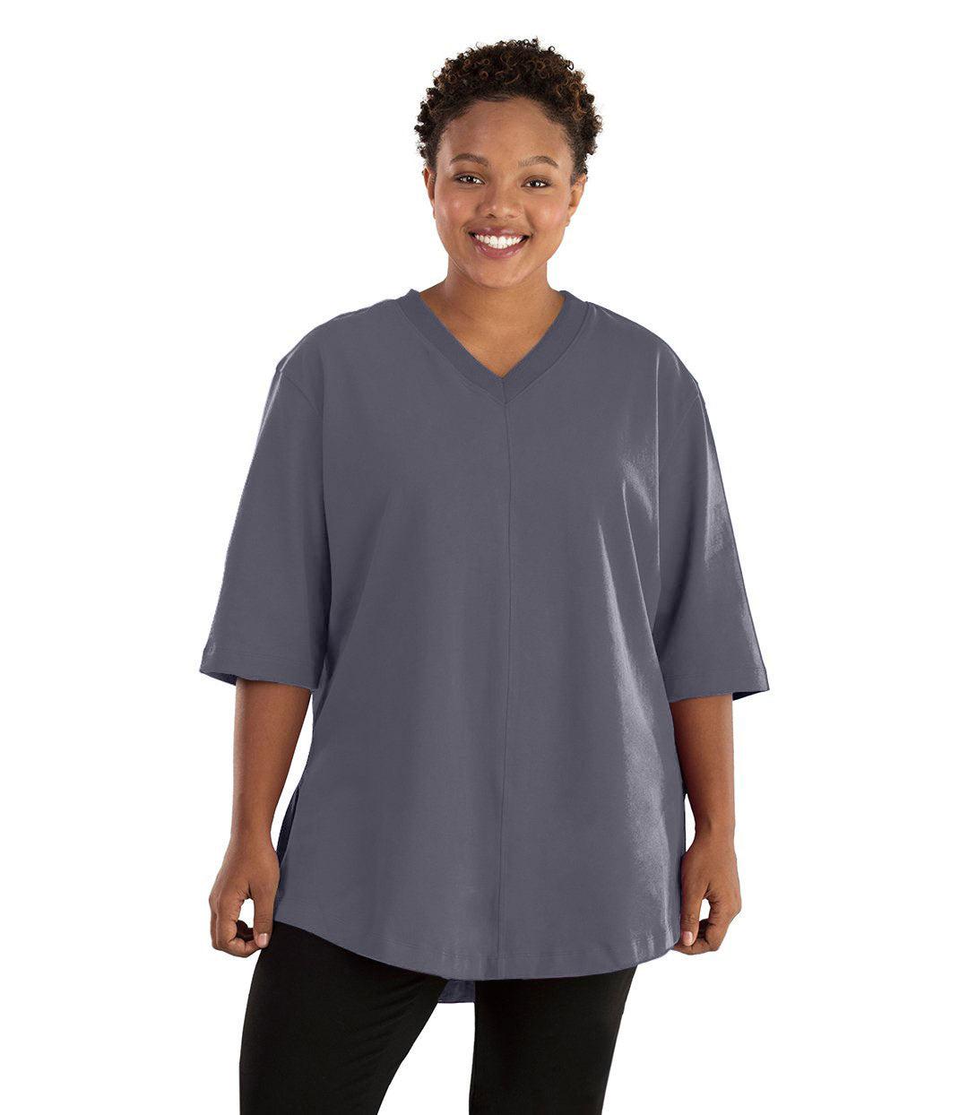 Legacy Cotton Casual Tunic Classic Colors, Misty Grey