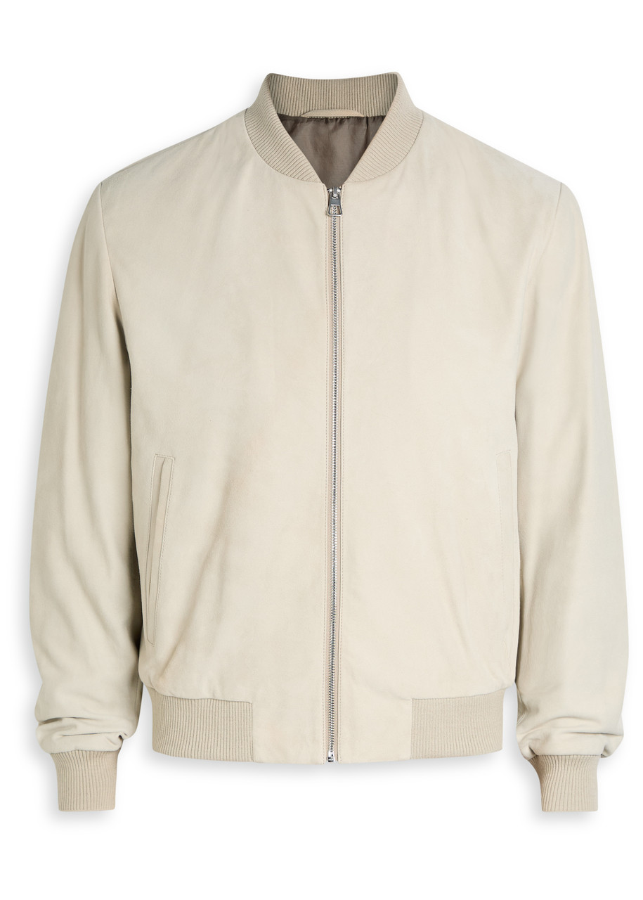 Boss X David Beckham Milo Suede Bomber Jacket - Beige - L