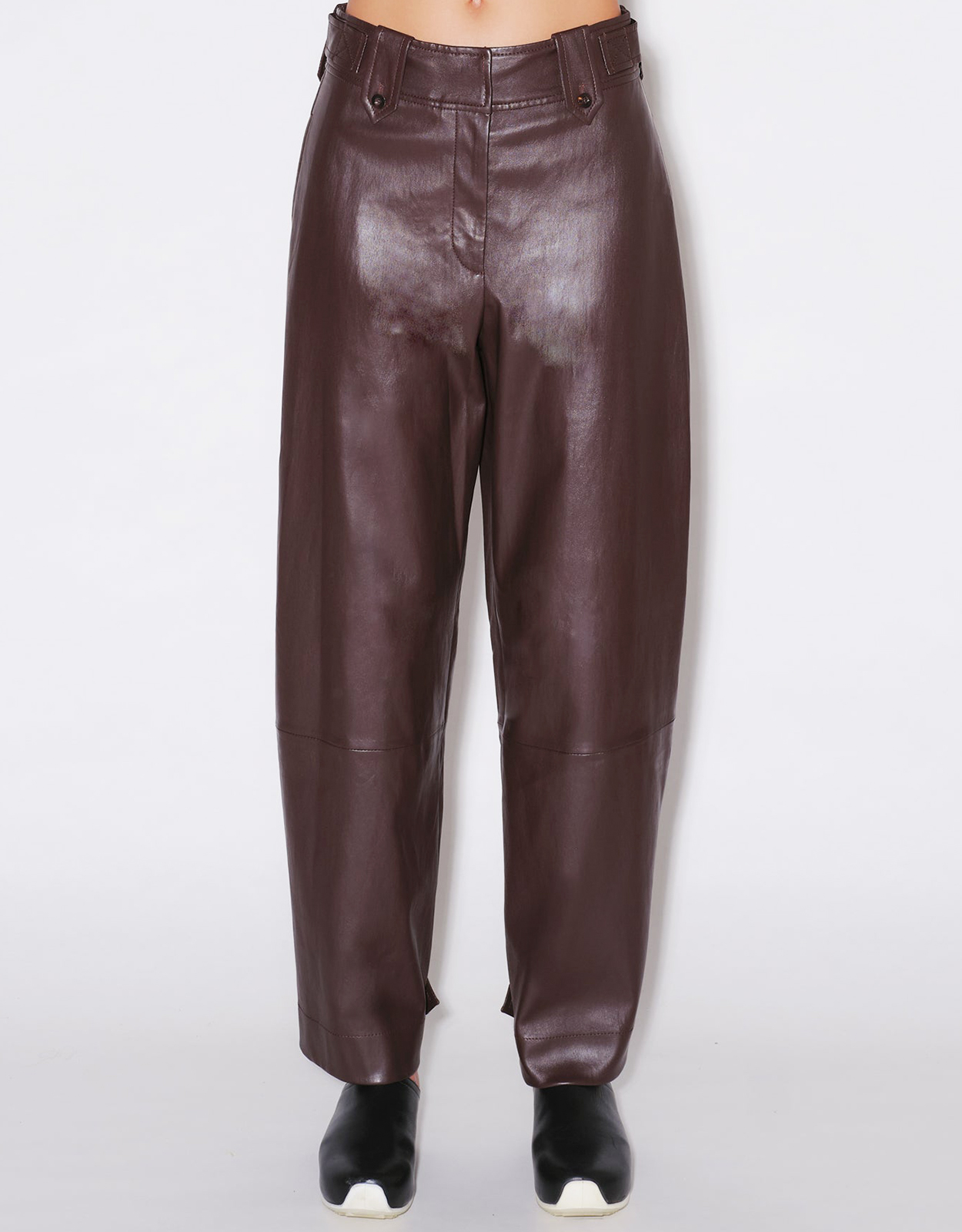 Rosetta Getty CROPPED BUTTON TAB PANT - PLONGE -