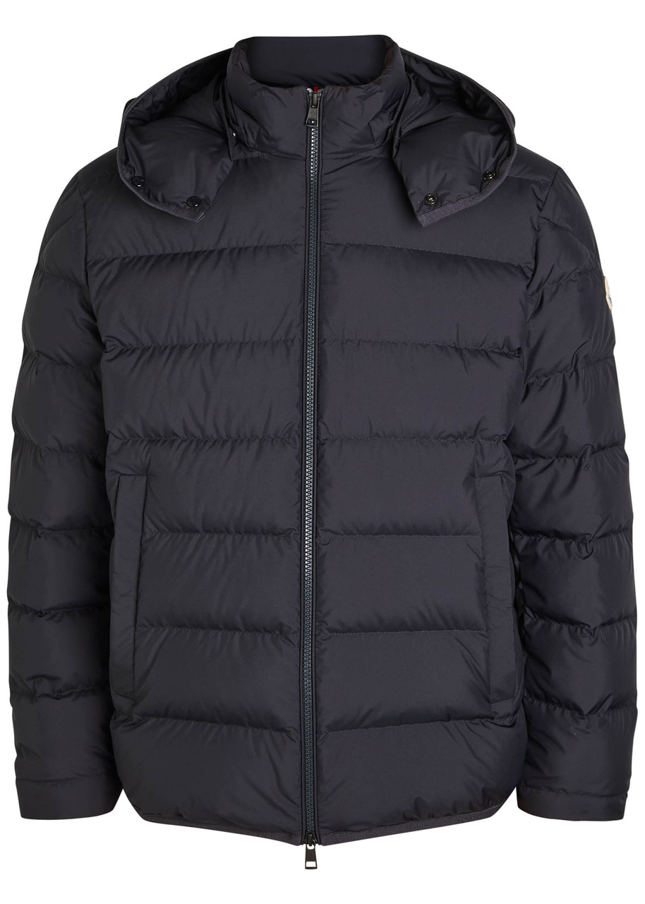 Moncler Montbrocq Quilted Hooded Shell Jacket - Navy -
