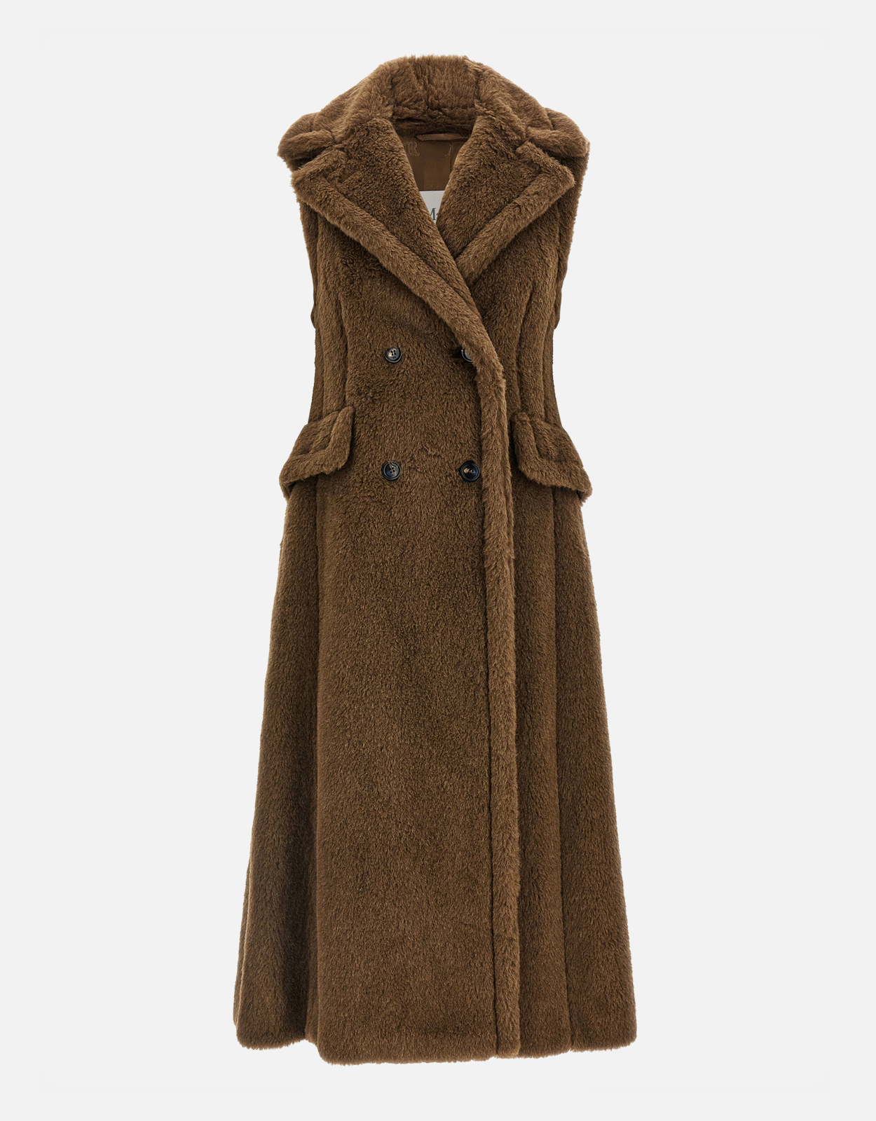 Max Mara Sleeveless Alpaca And Wool Teddy Coat - IT