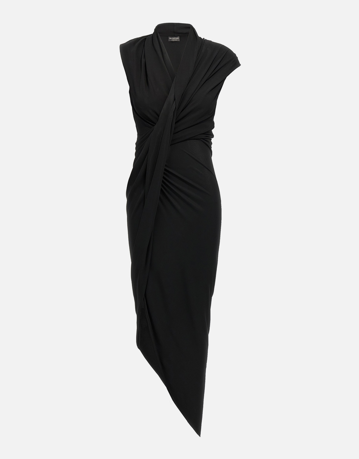 Balenciaga Sleeveless Draped Midi Dress - FR