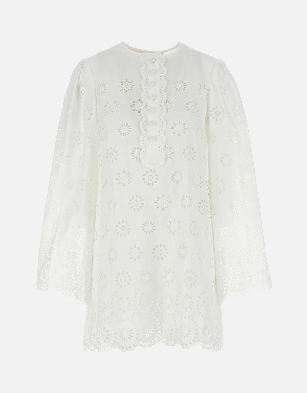 Chlo White Broderie Anglaise Mini Dress - FR F
