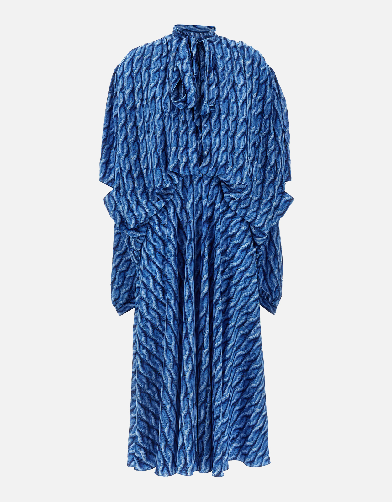 Balenciaga Braided Sweater Print Midi Dress - FR
