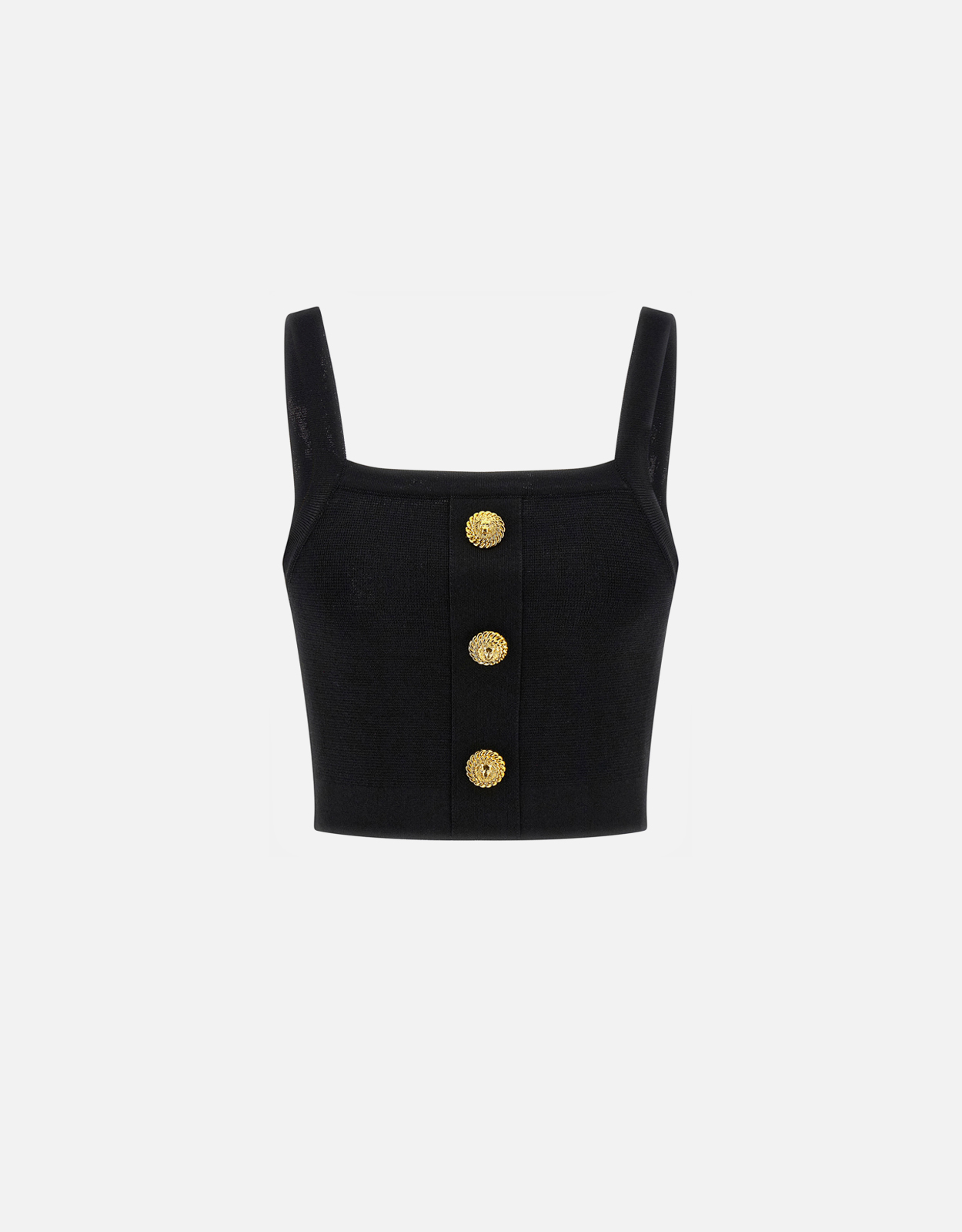 Balmain Knit Bralette Top With Buttons - FR