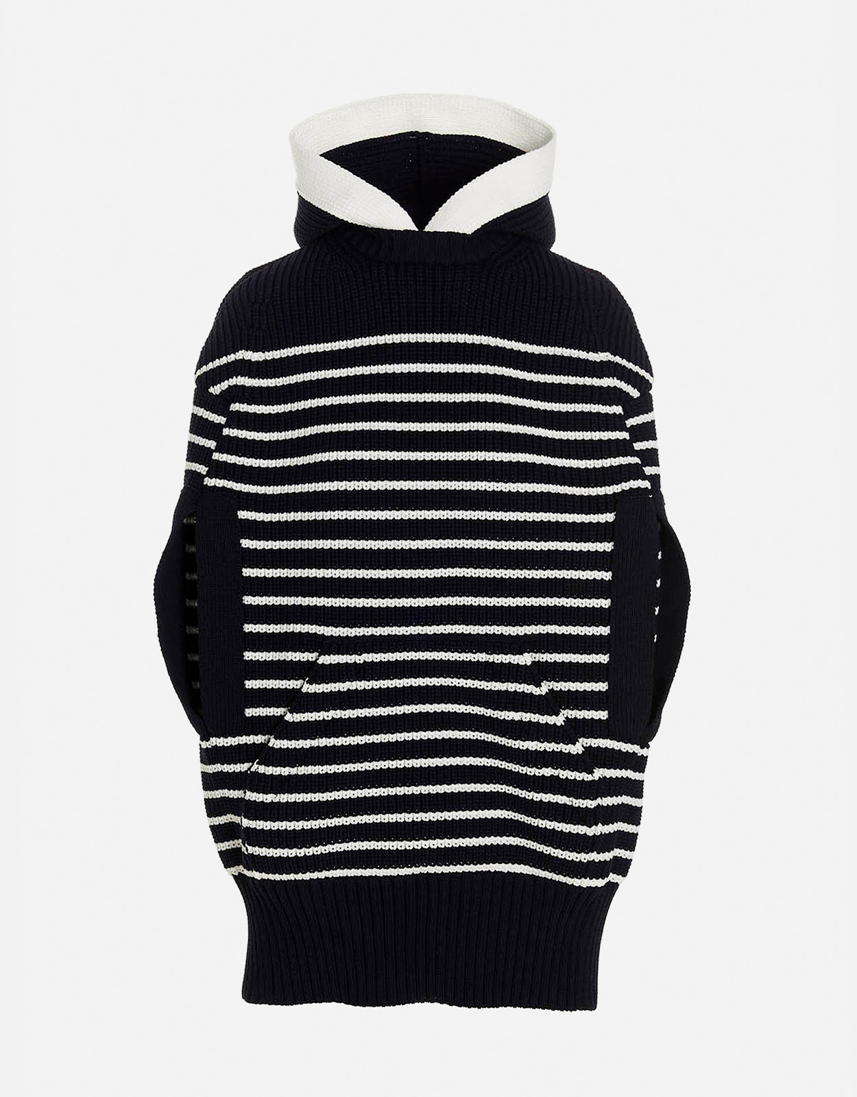 Sacai Striped Hooded Cape