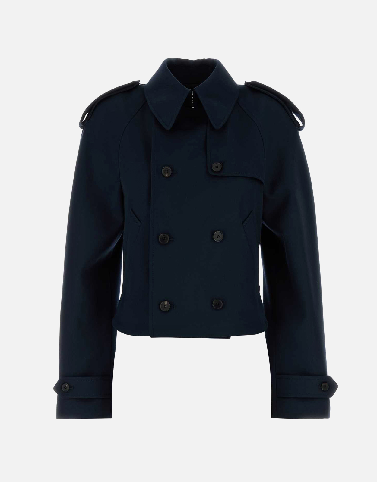 Alexander McQueen Midnight Blue Wool Trench Coat - IT