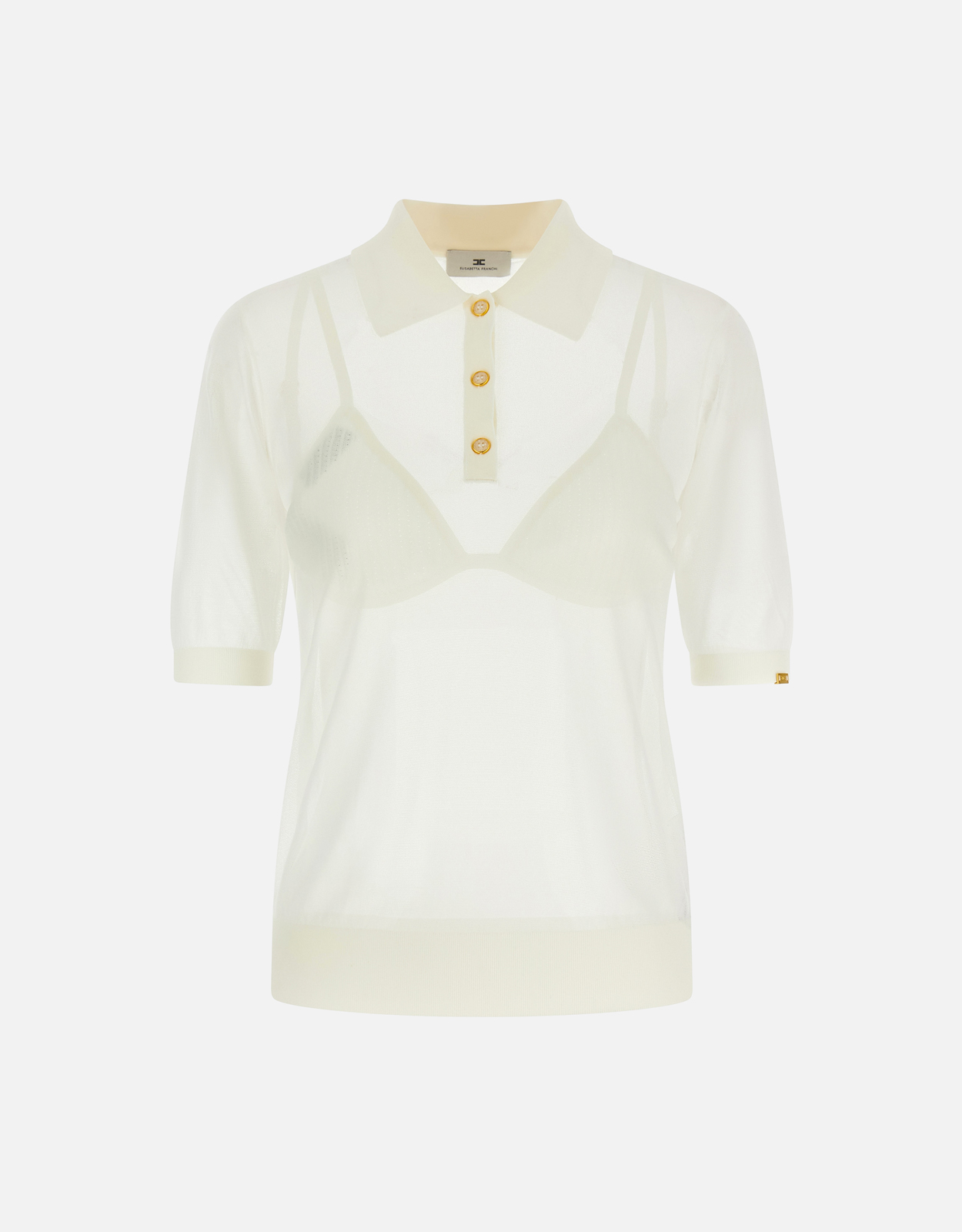 Elisabetta Franchi Nylon Polo Shirt With Bra - IT