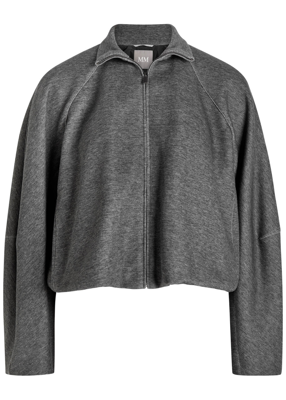 MM Era Cropped Cotton-blend Jacket - Light Grey - M M