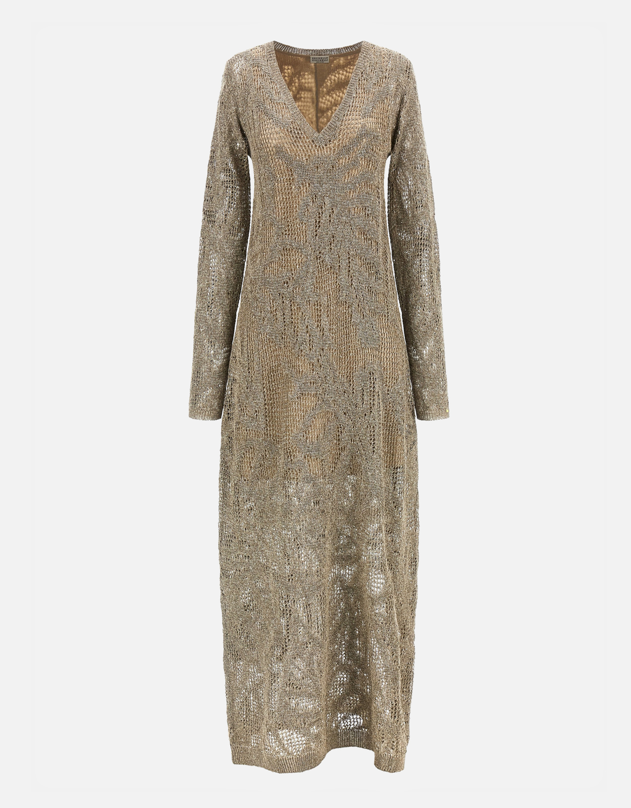Brunello Cucinelli Micro Sequin Linen Dress