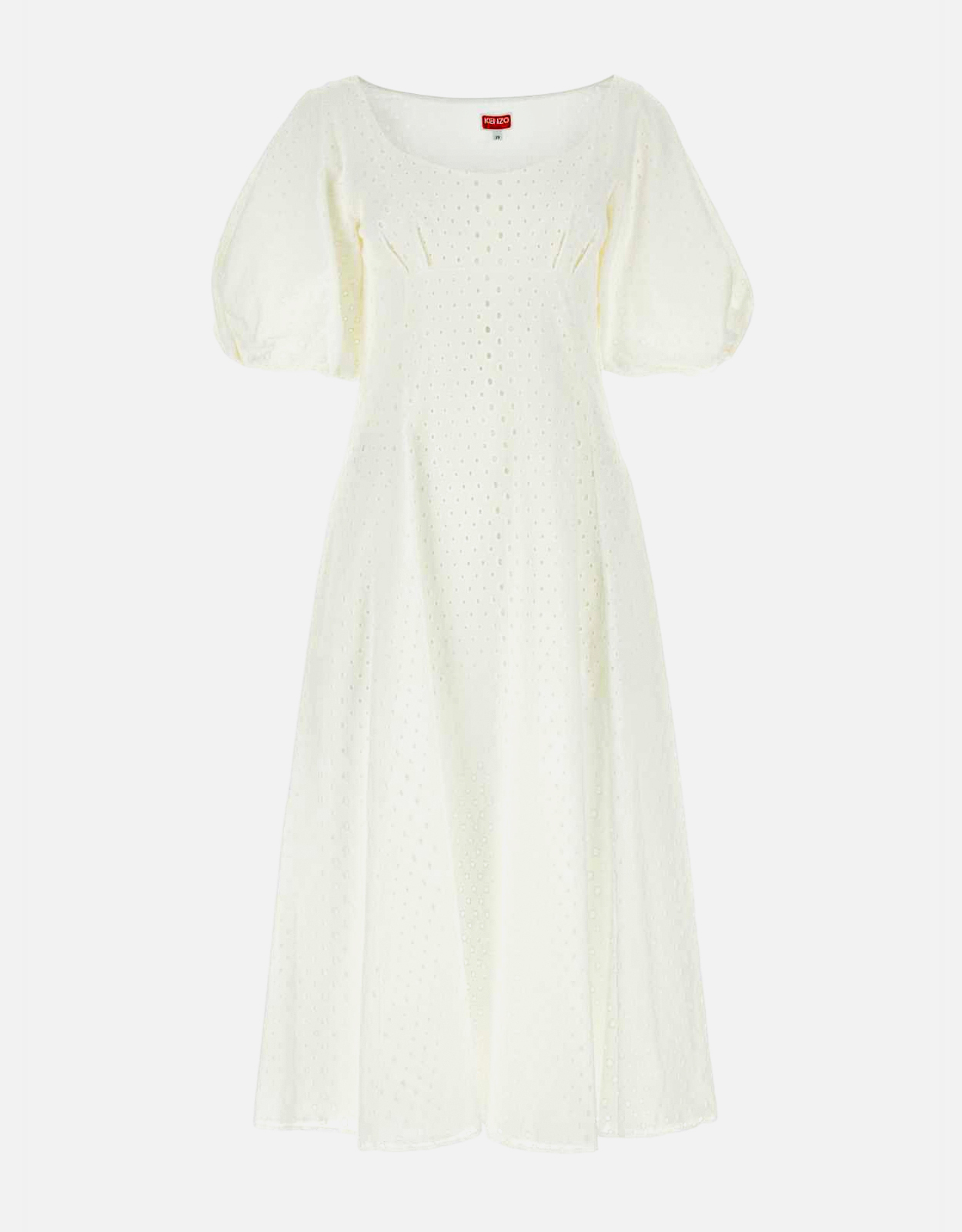 Kenzo Broderie Anglais Midi Cotton Dress - IT