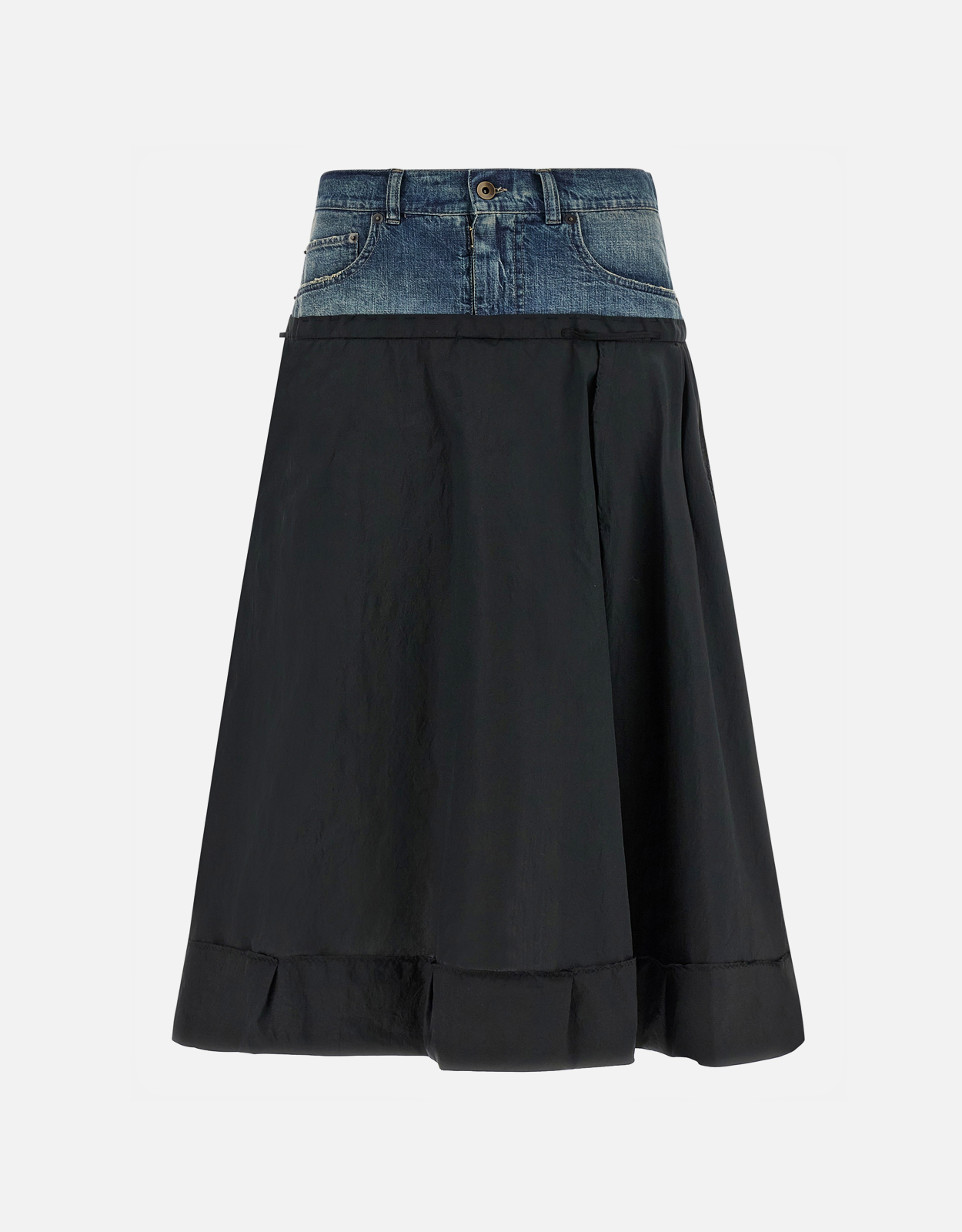 Maison Margiela Denim Insert Midi Skirt - IT