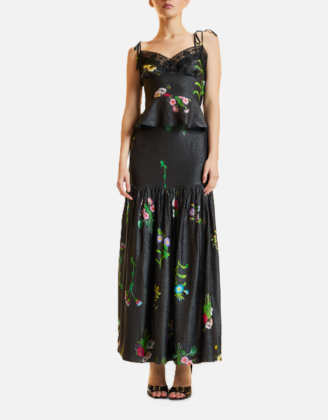 Cynthia Rowley Lace Metallic Cami Top -