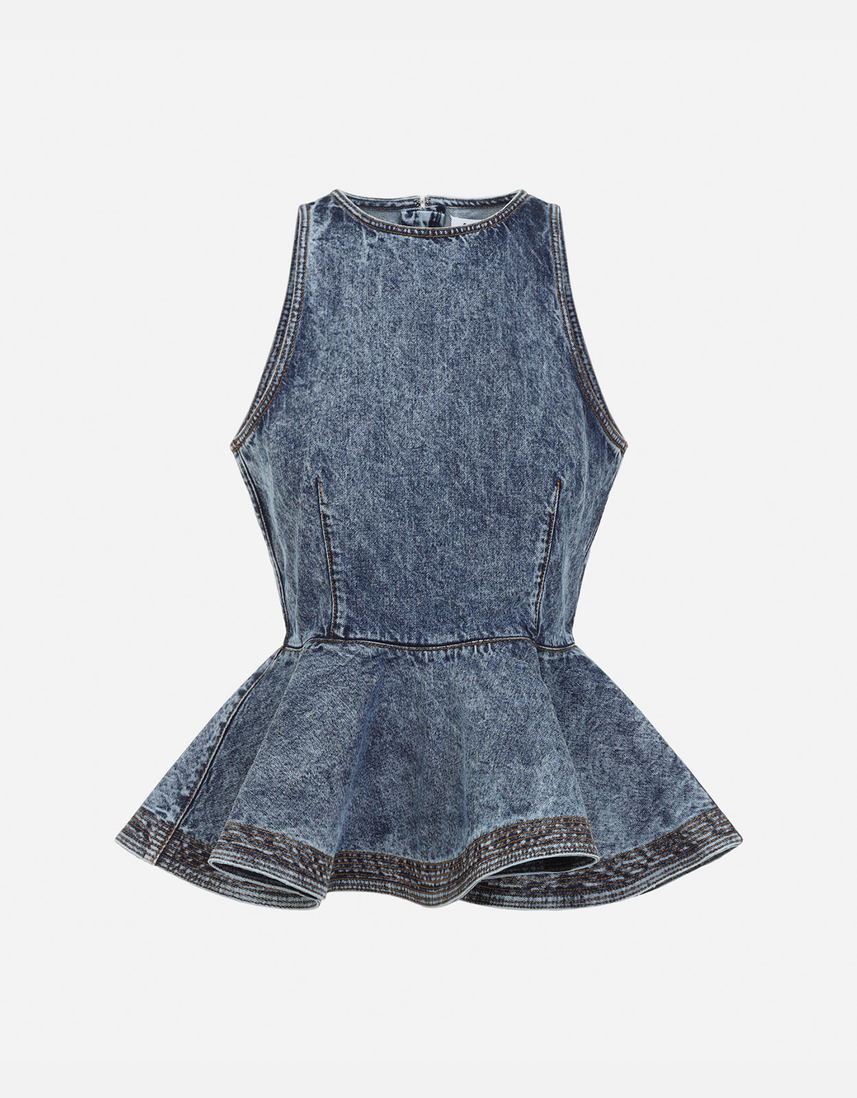 ALA?A Peplum Denim Top - FR