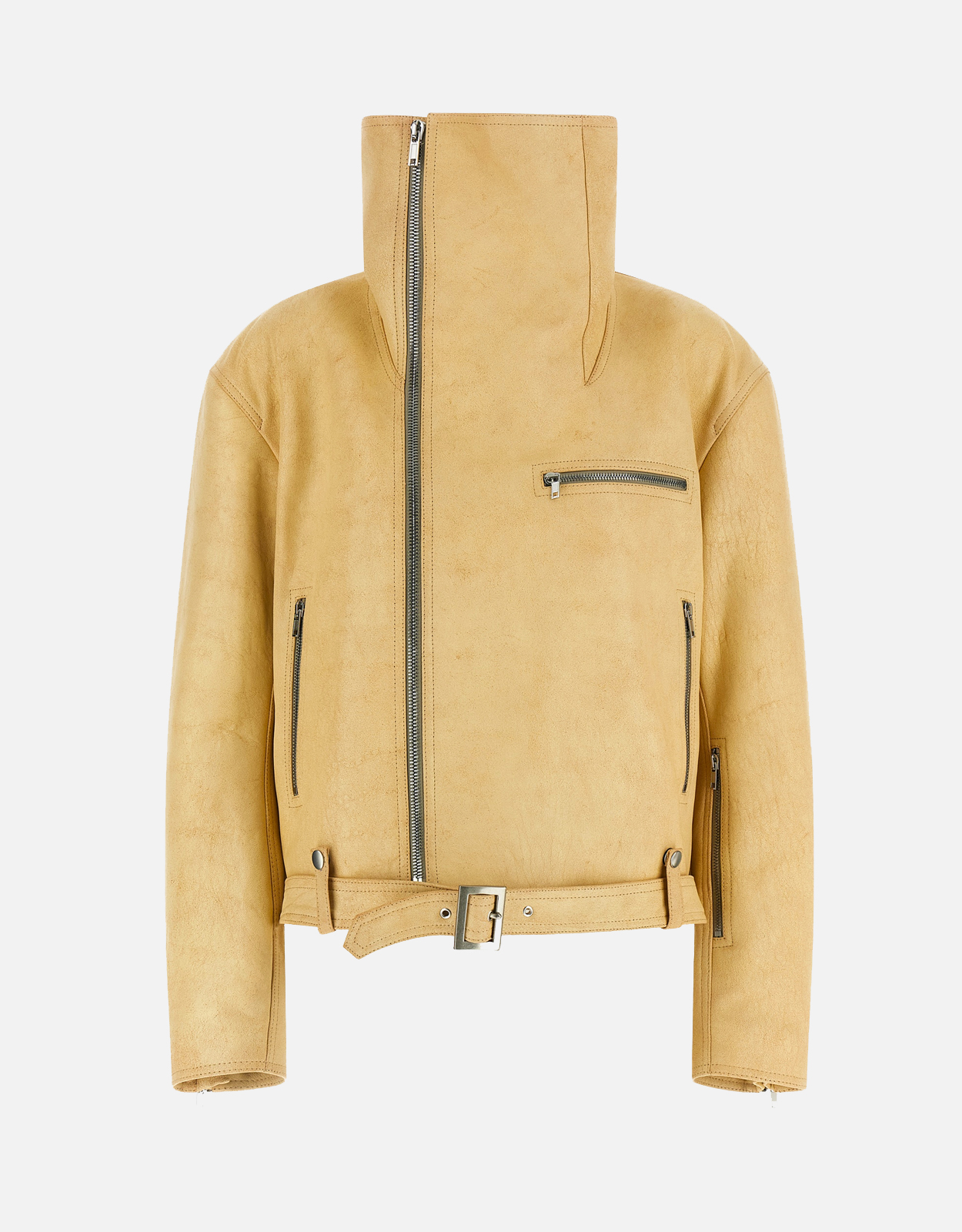 Rick Owens Biker Jumbo Stooges Lamb Leather Jacket