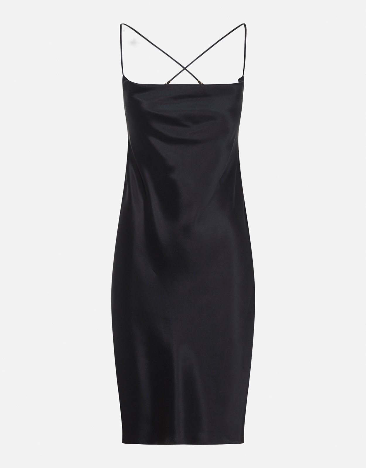 Saint Laurent Backless Cowl Silk Mini Dress - FR