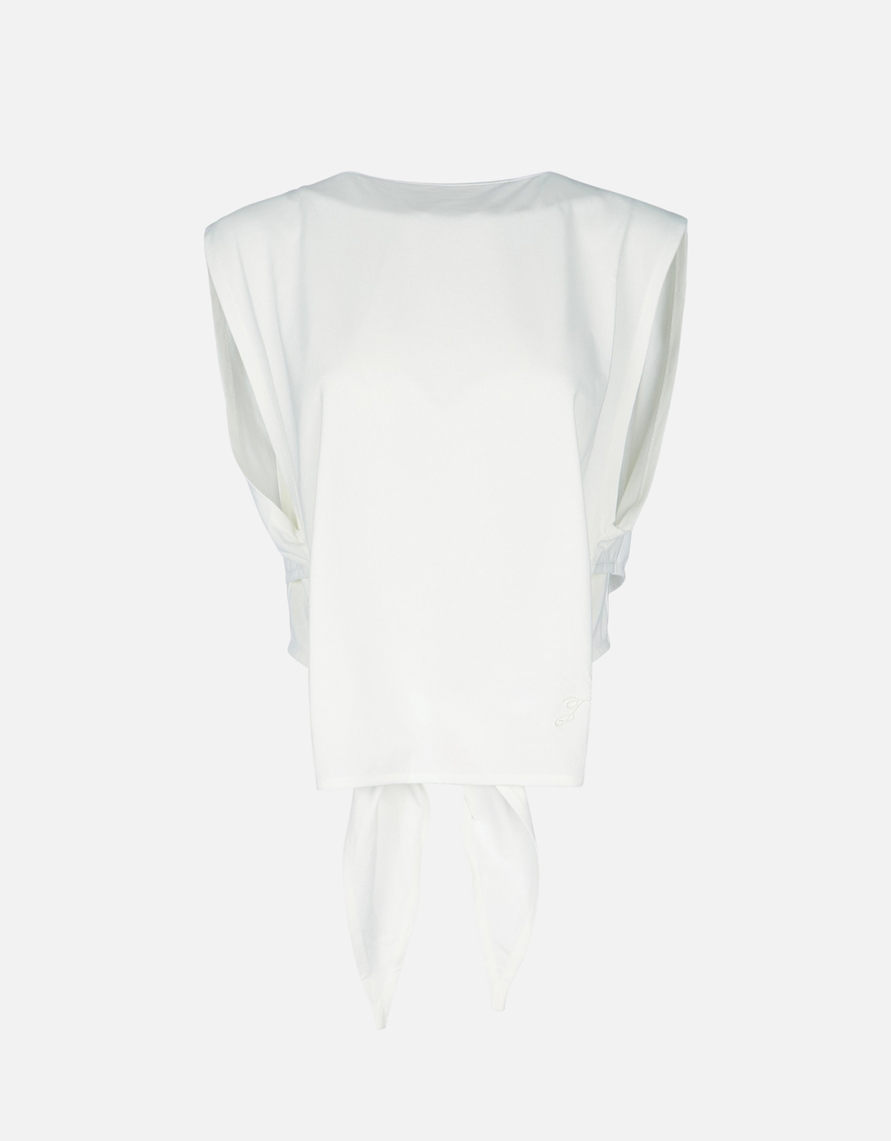 Jacquemus Le Marcel Moisson Paper Jersey Draped Open Back Tank Top