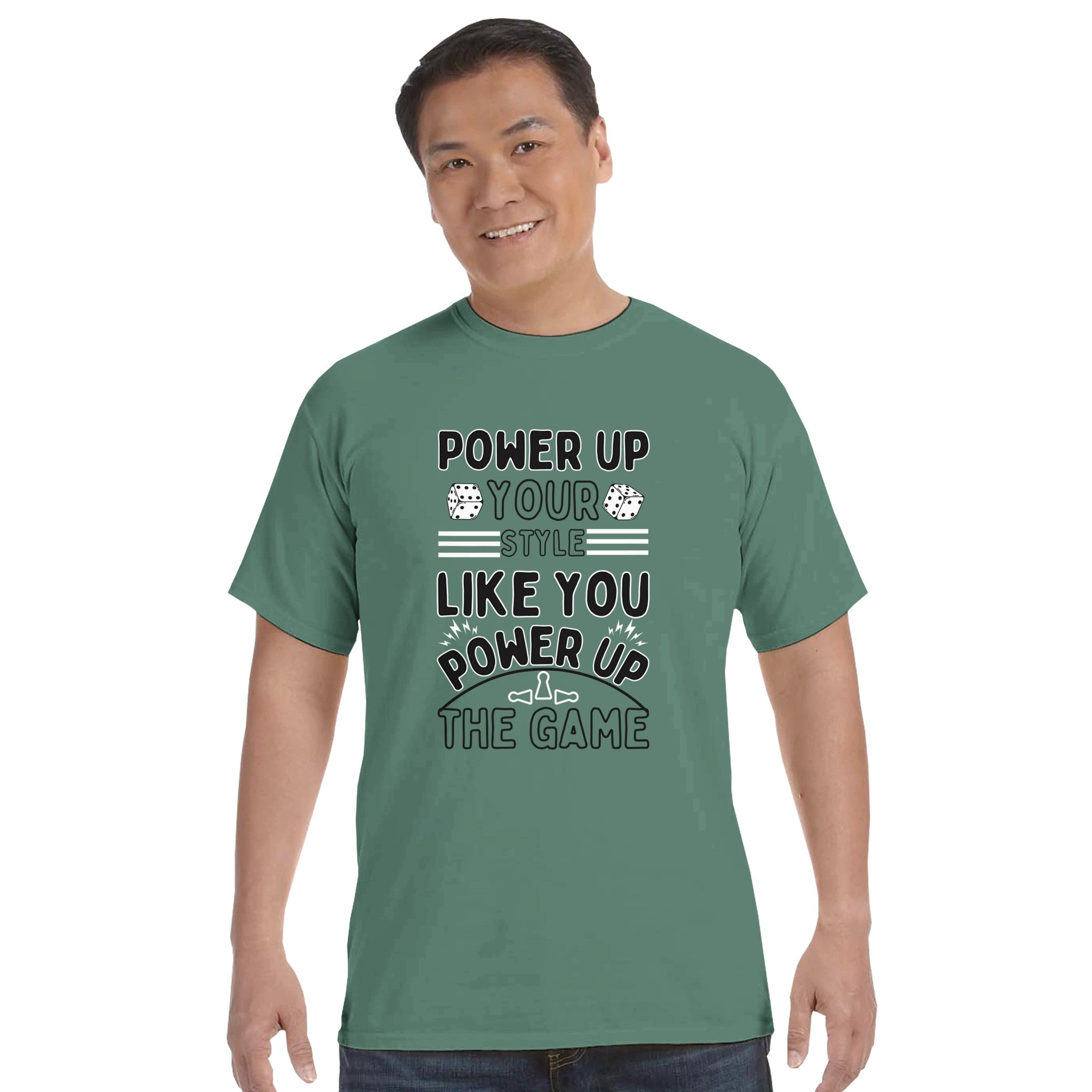 Bold Gaming Vibes - Crewneck Shirt by Comfort Colors - L light green
