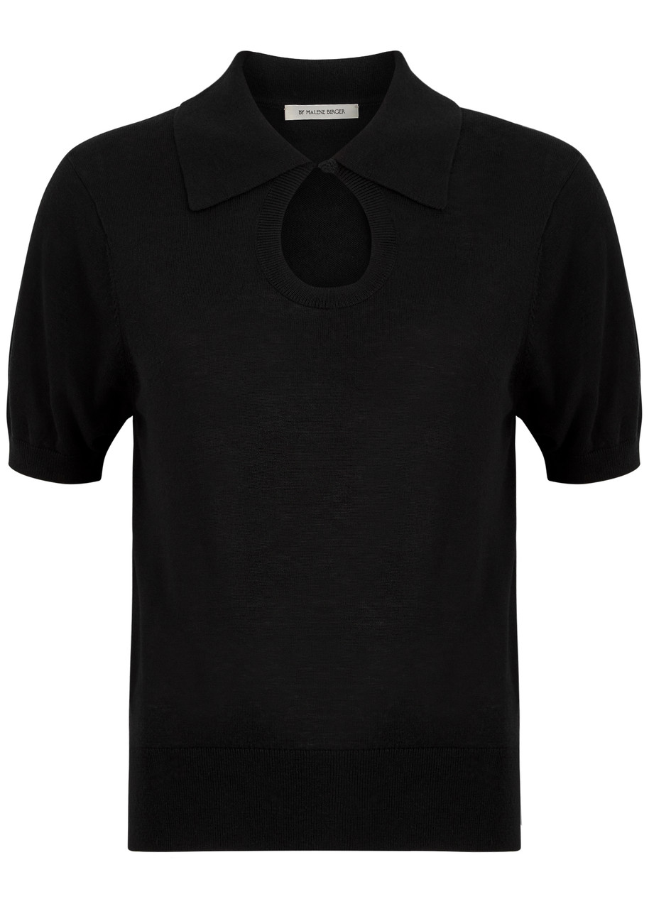 BY Malene Birger Talallia Cut-out Knitted top - Black - M M