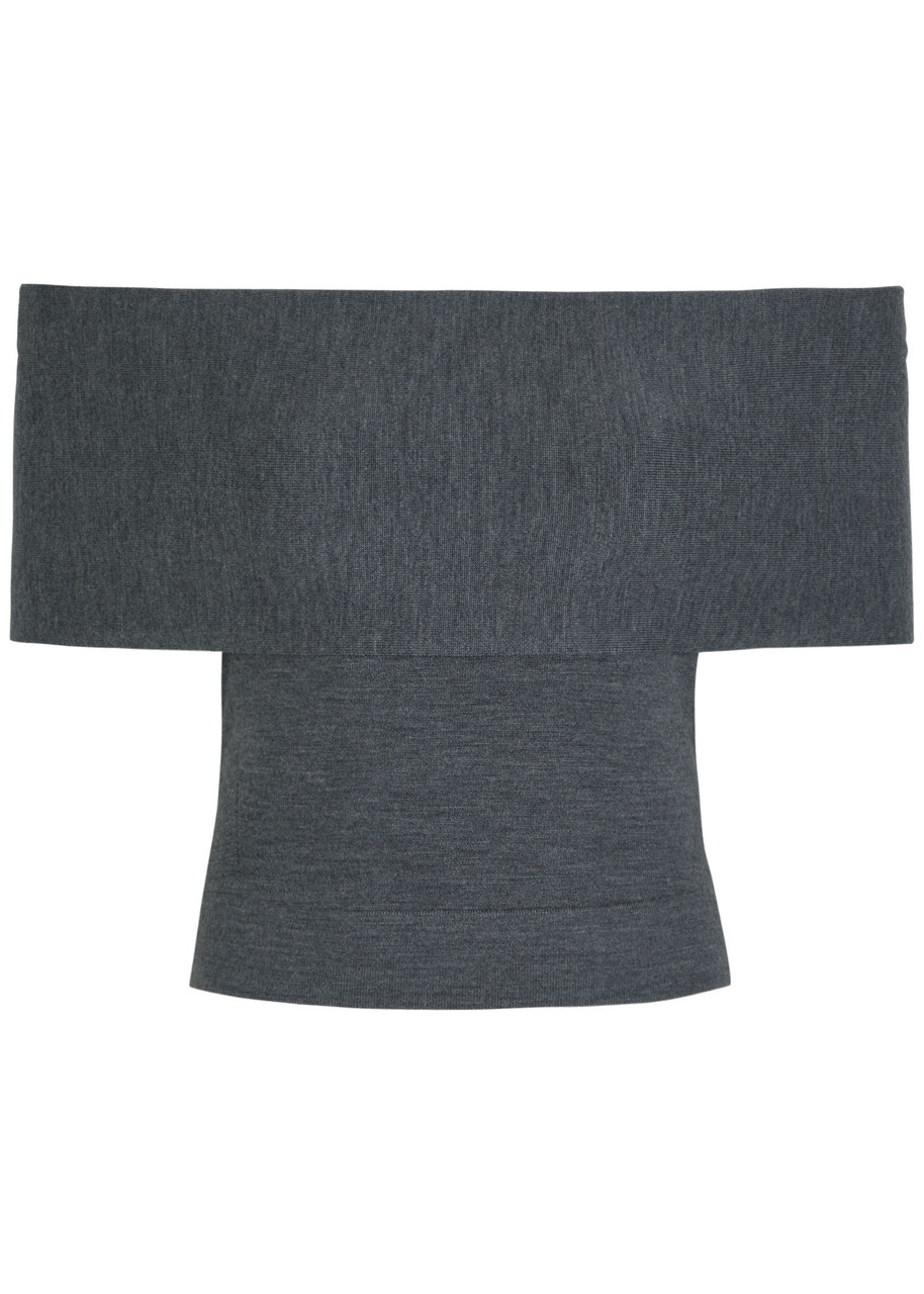 Simkhai Callahan Off-the-shoulder Wool top - Grey