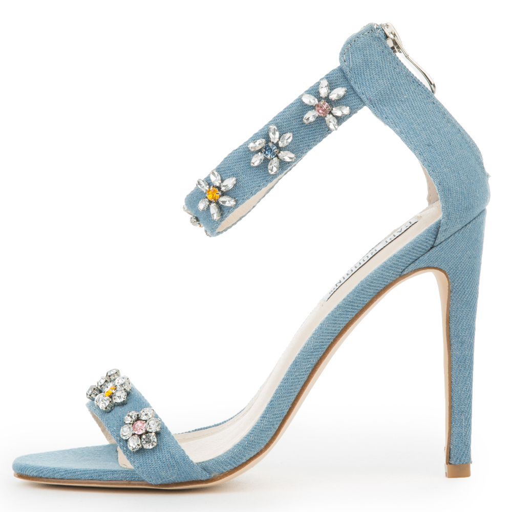 Women Cape Robbin Suzzy- High Heel Denim Blue High Heels Denim Blue