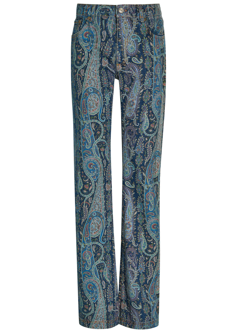 Etro Paisley-print Bootcut Jeans - Blue - W M
