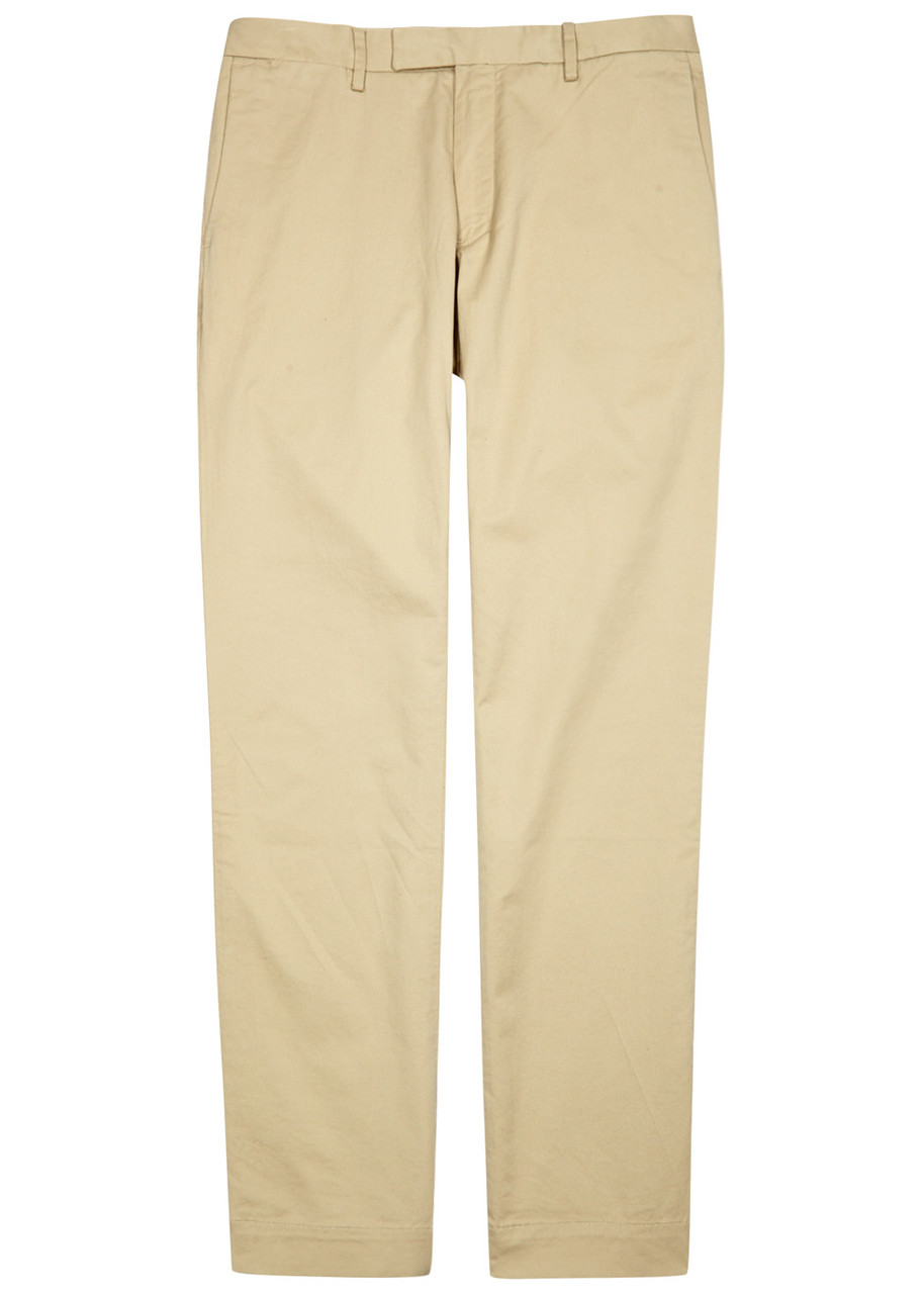 Polo Ralph Lauren Taupe Slim-leg Stretch Cotton Chinos, Chinos, Beige - W