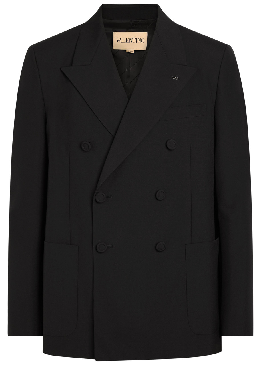 Valentino Garavani Double-breasted Wool Blazer - Black - IT M