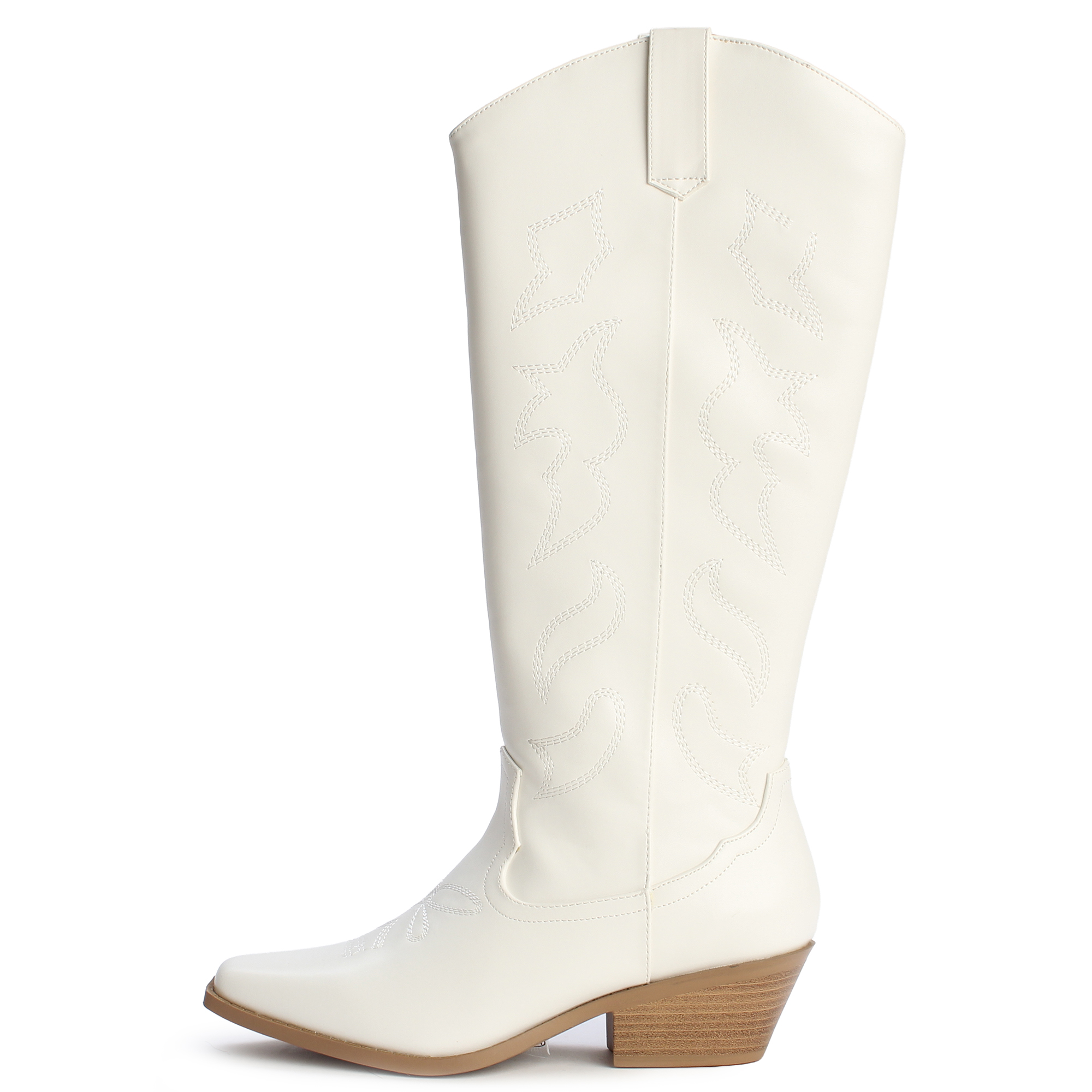 Women Zahara Western Boot White Boots . White