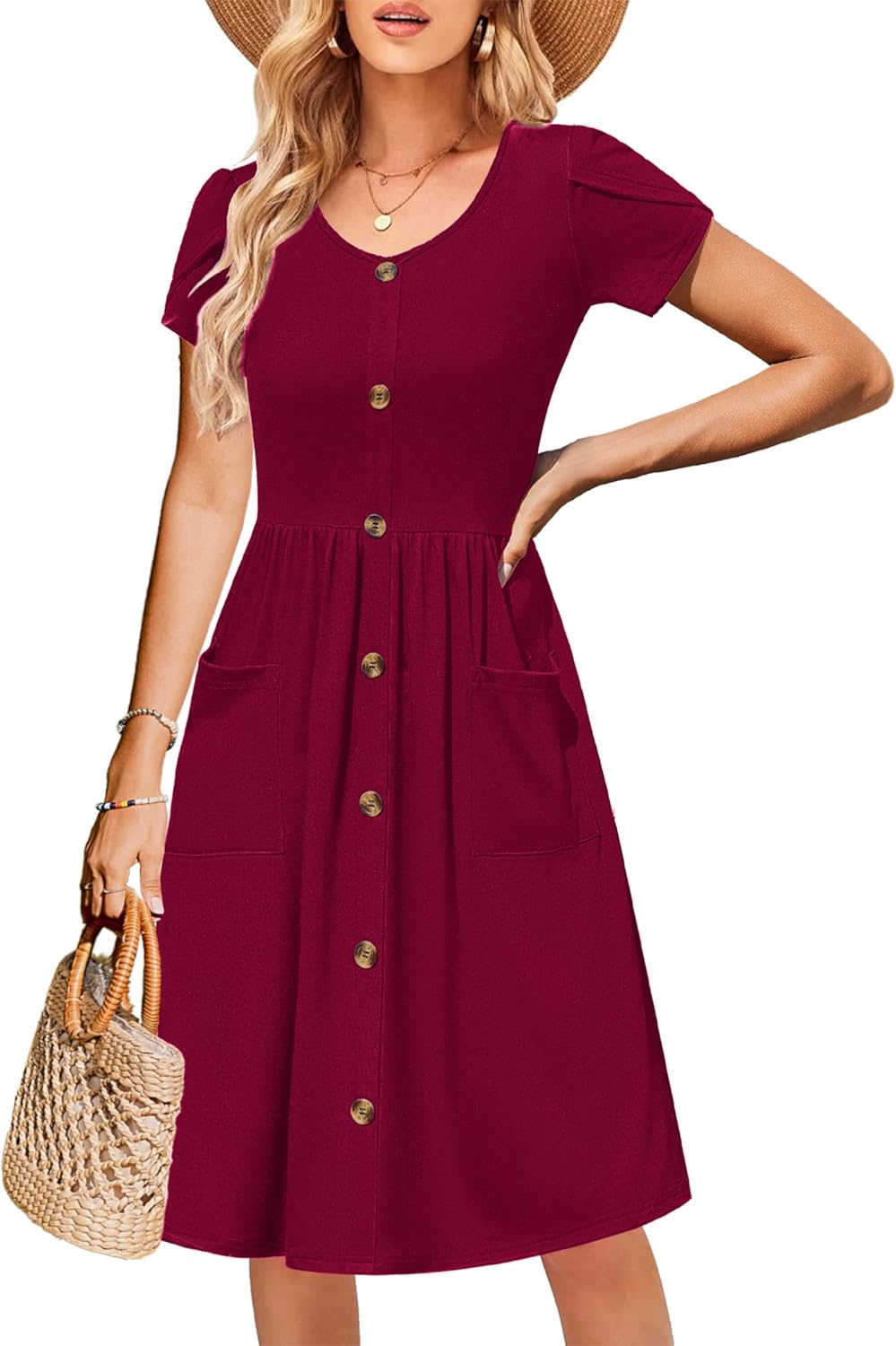Zeagoo Summer Dress Women's Short Sleeve Dresses