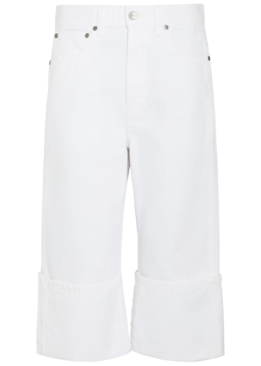 Khaite Boyle Cuffed Wide-leg Jeans - White - W M