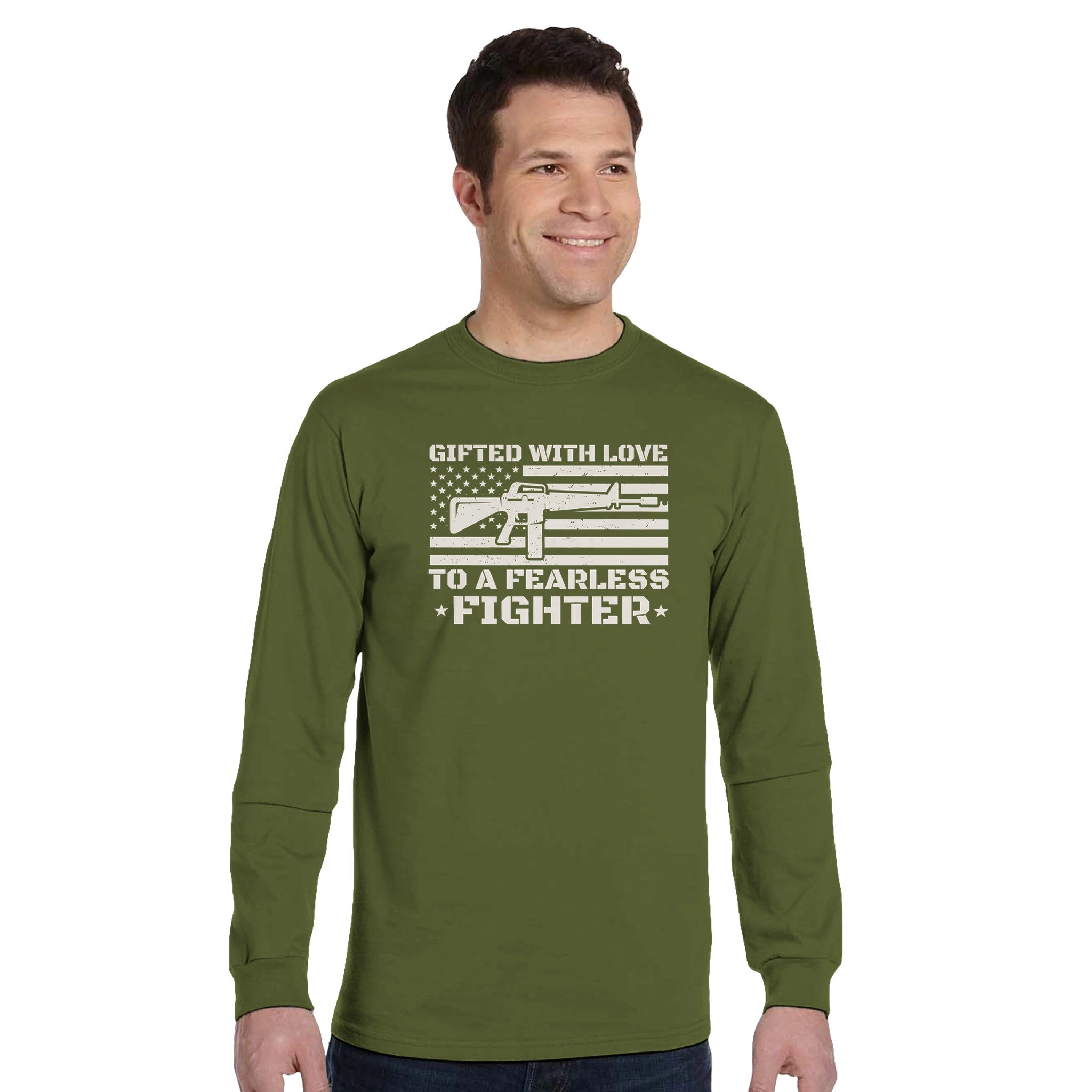 Fearless Fighter - Long-Sleeve Shirt - Econscious - Olive
