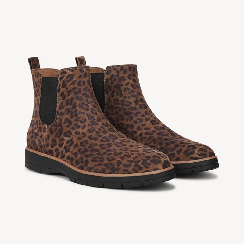 Dr. Scholl's Women's Northbound Chelsea Boot Leopard Print Fabric DRSCH Leather .