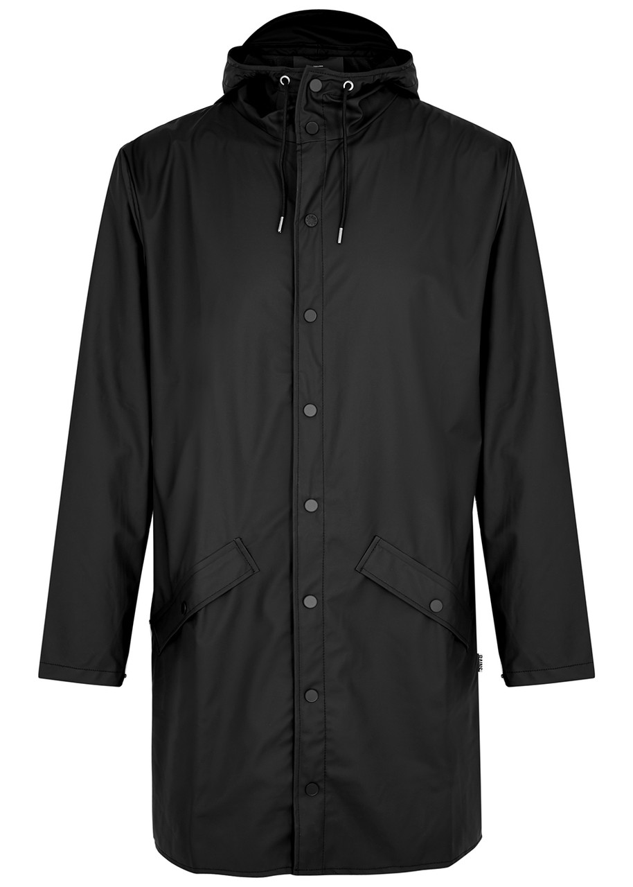 Rains Long Waterproof Raincoat - Black