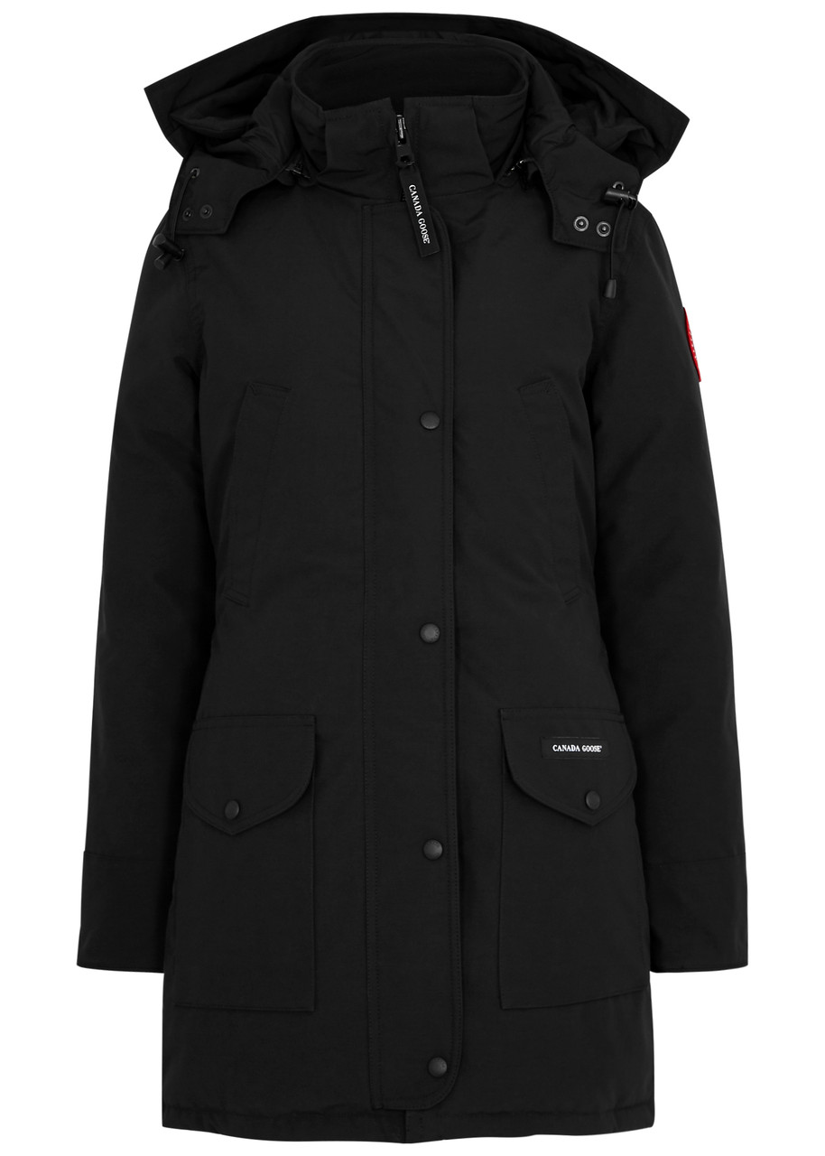 Canada Goose Women's Medium Black Trillium Hooded Arctic-tech Parka Coat - Water-resistant & Padded
