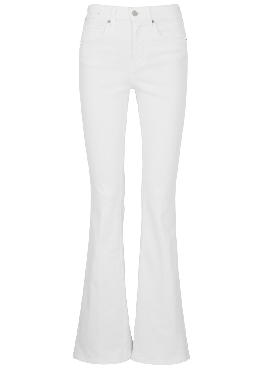 Veronica Beard Beverly Skinny Flared-leg Jeans - White - W