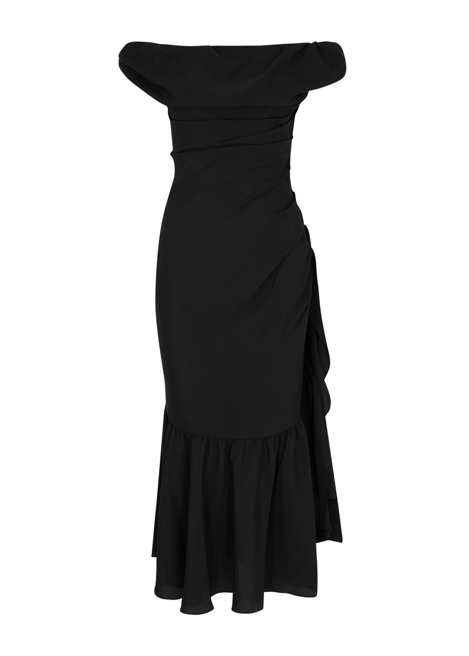 Vivienne Westwood Ginnie Off-the-shoulder Midi Dress - Black