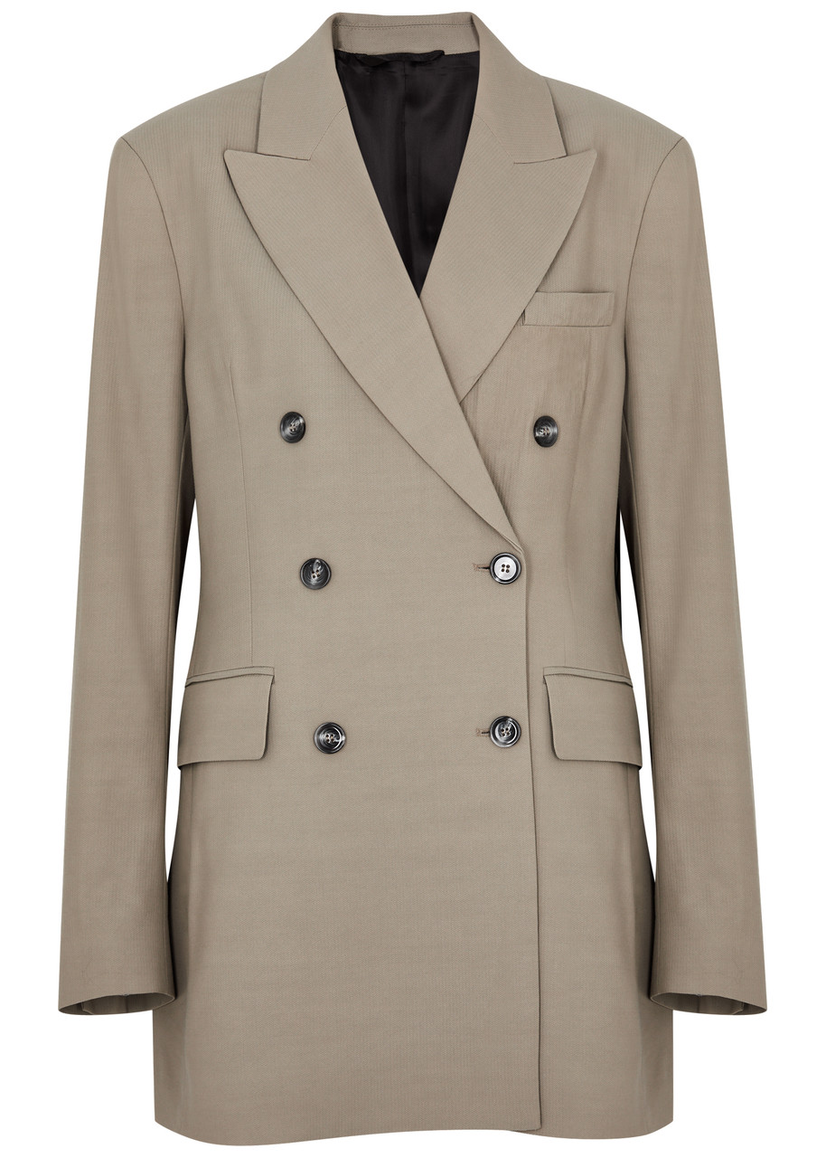 Acne Studios Double-breasted Woven Blazer - Grey