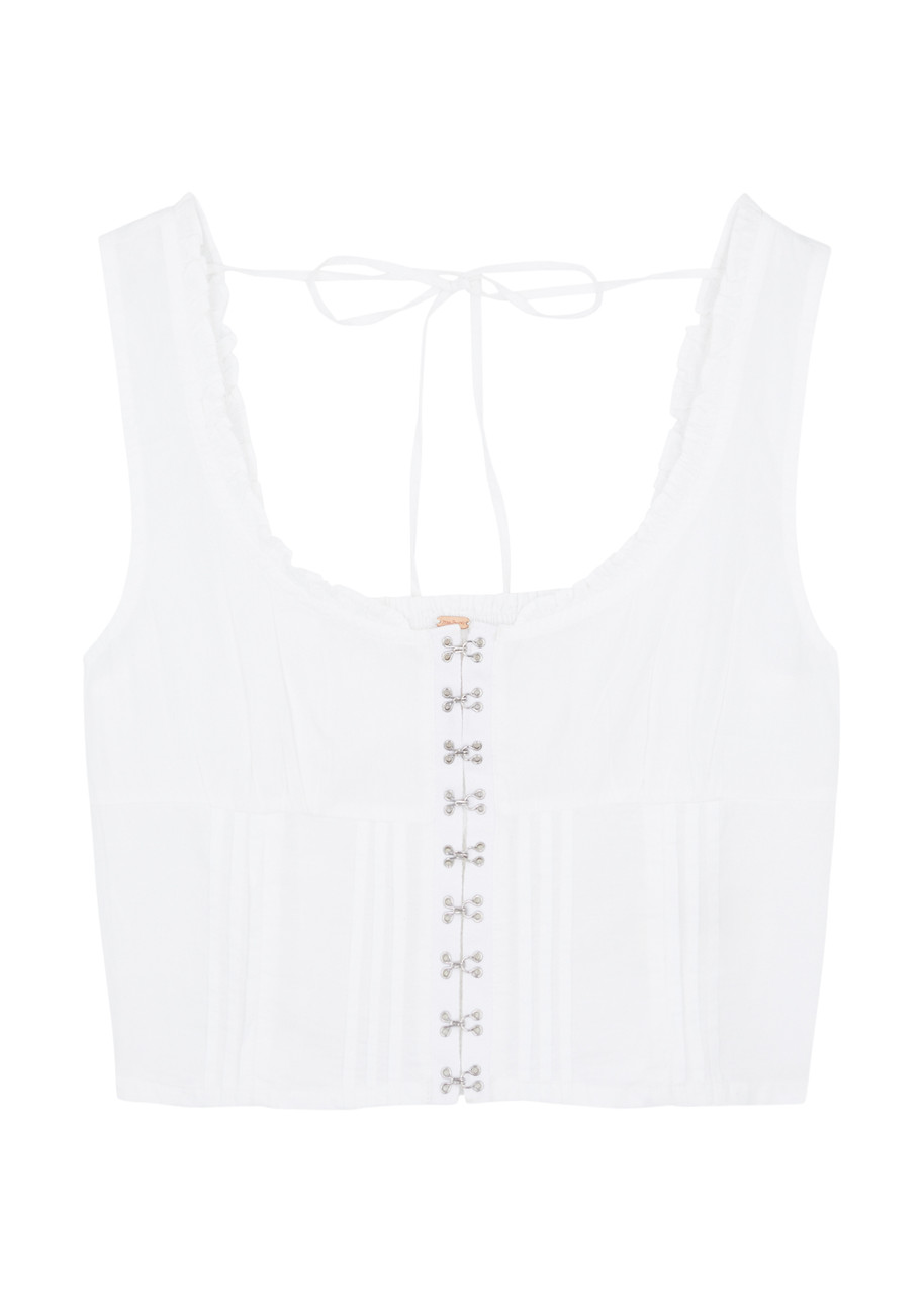 Free People Amelia Cotton Corset top - White