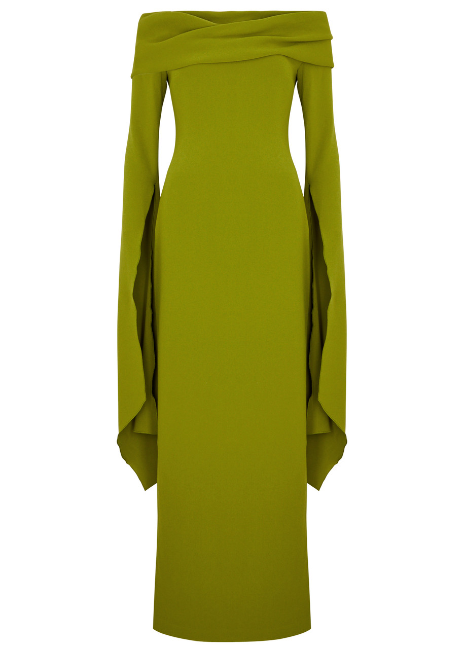 Solace London Arden Off-the-shoulder Maxi Dress - Green -