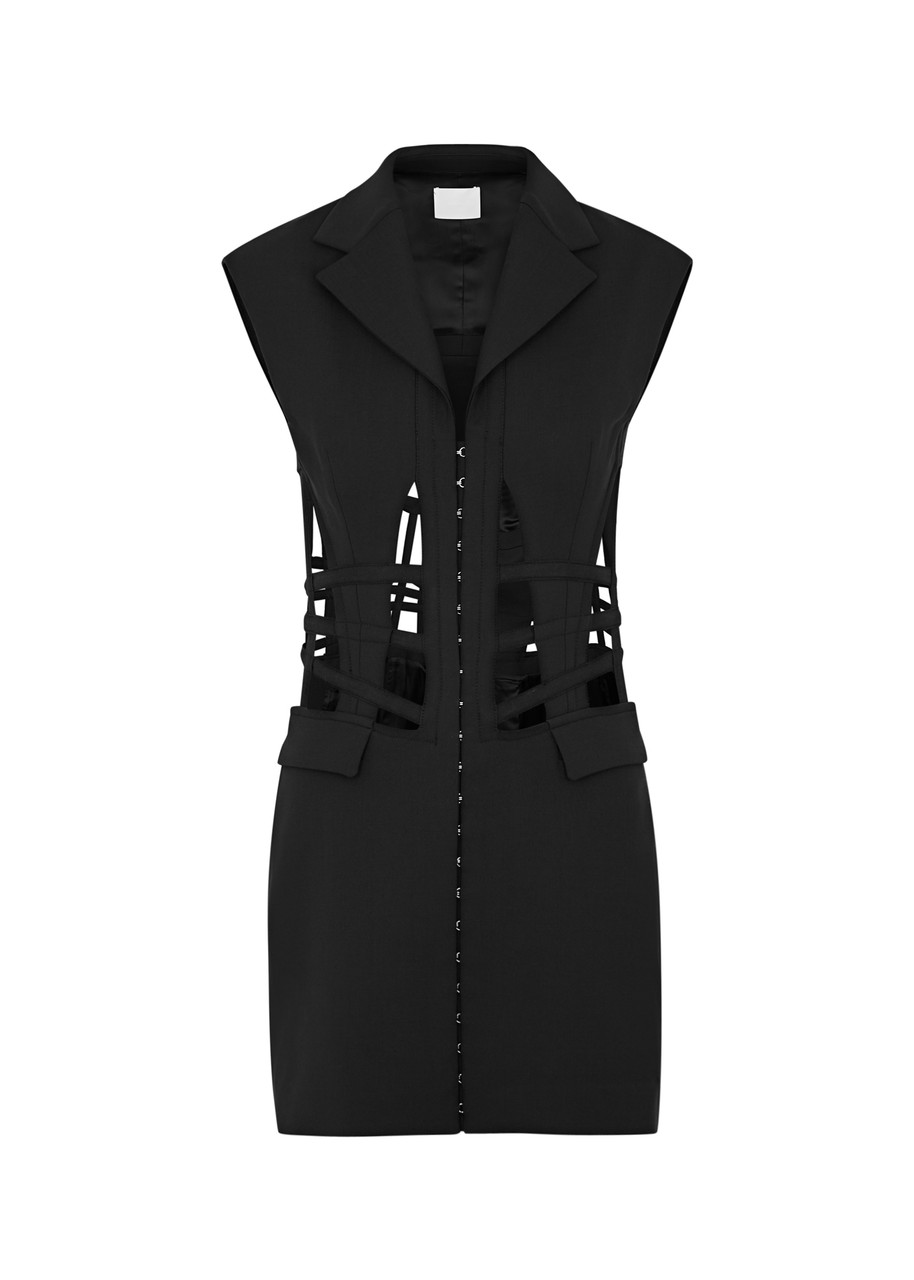 Dion Lee Cage Cut-out Mini Corset Dress - Black - M