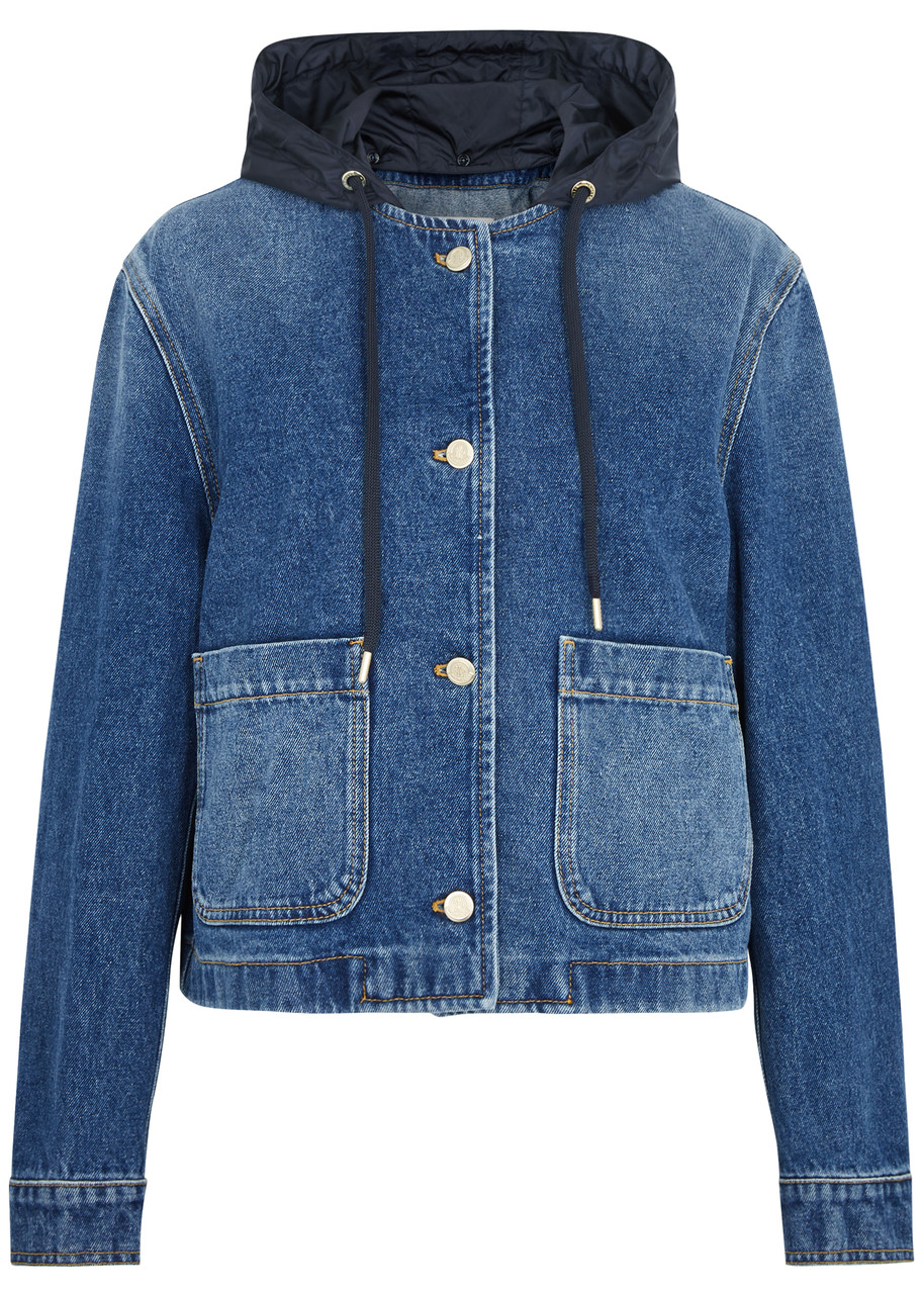 Moncler Lampusa Hooded Denim Jacket - S