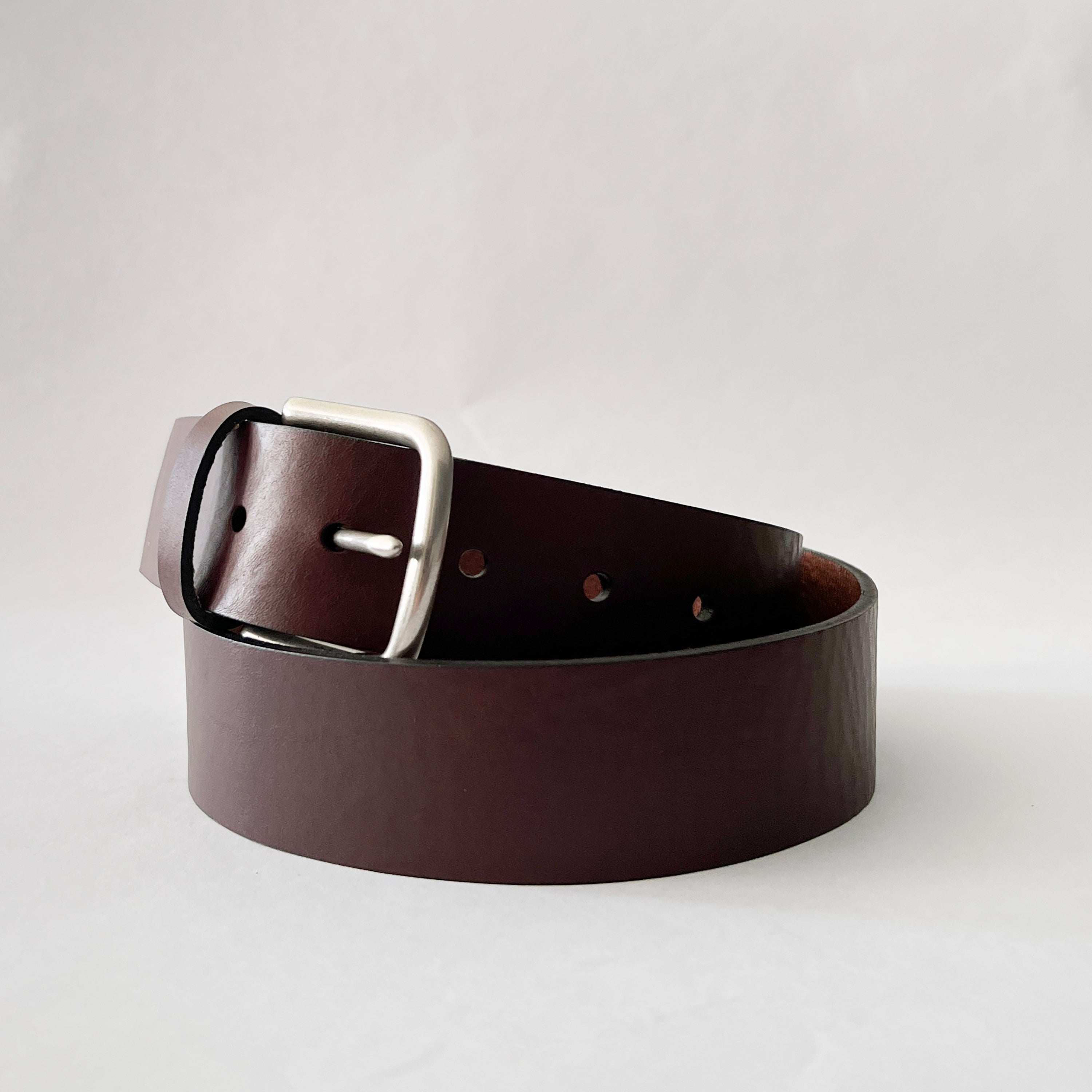 Baxter Leather Belt - ." Wide - Brown