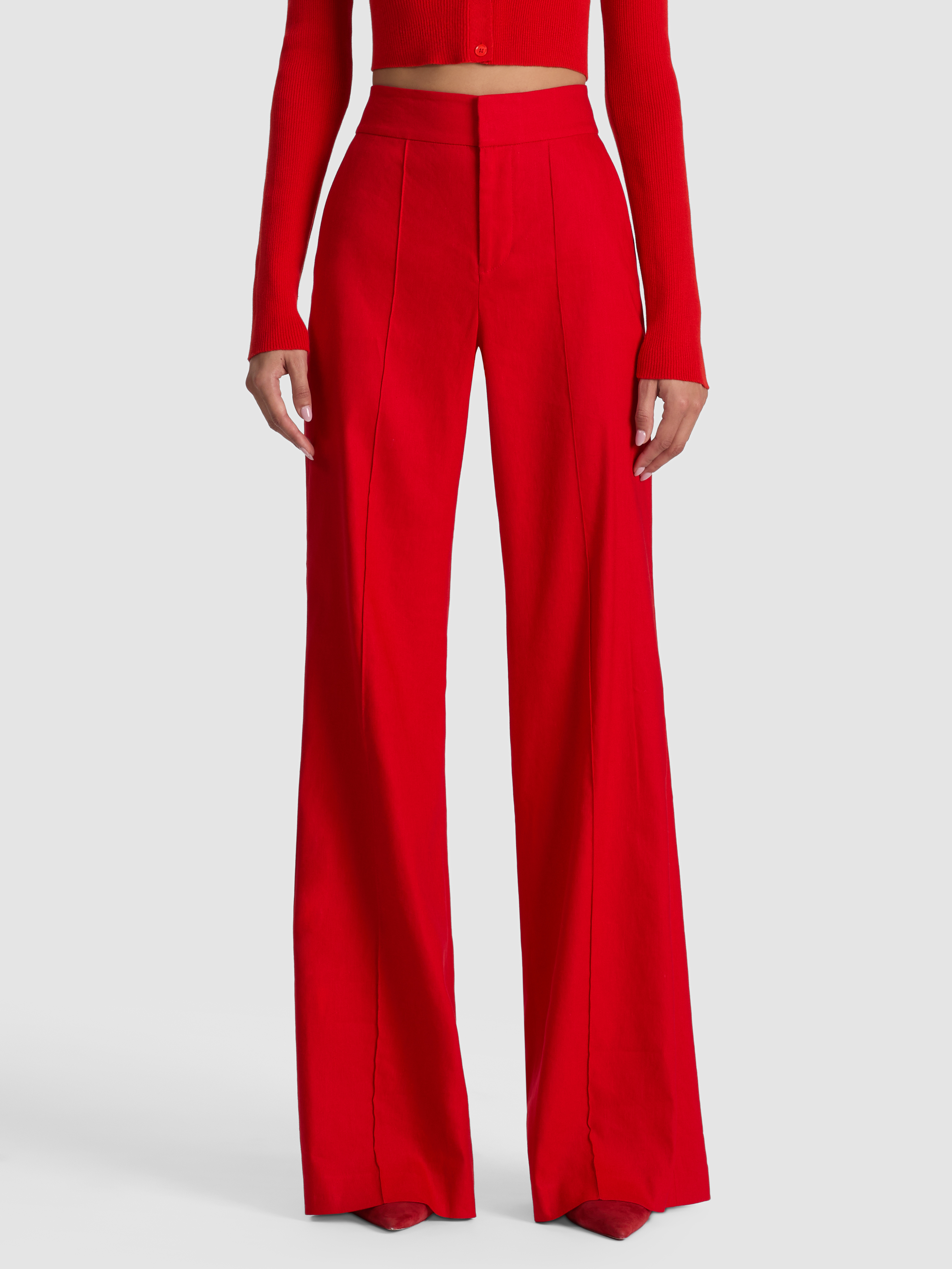 alice + olivia DYLAN LINEN PANT