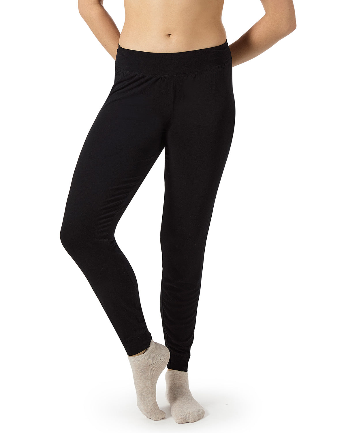Women's Rayon from Bamboo Joggers - L Black