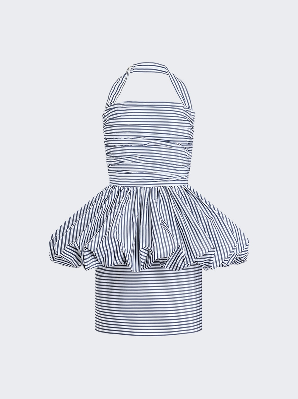 Halterneck Bloomer Mini Dress Offshore Stripes